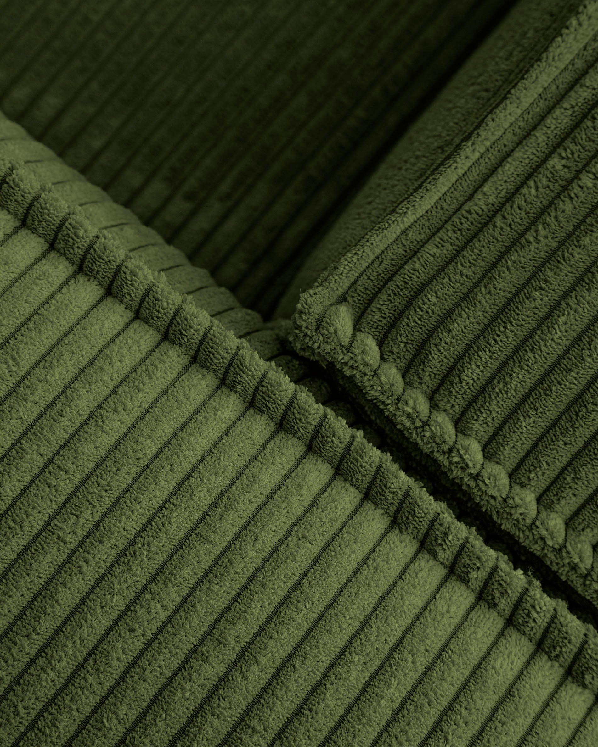 Blok 3-Sitzer-Sofa breiter Cord grün 240 cm - Image 10