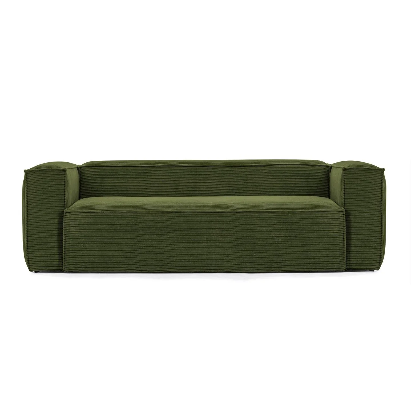 Blok 3-Sitzer-Sofa breiter Cord grün 240 cm - Image 5
