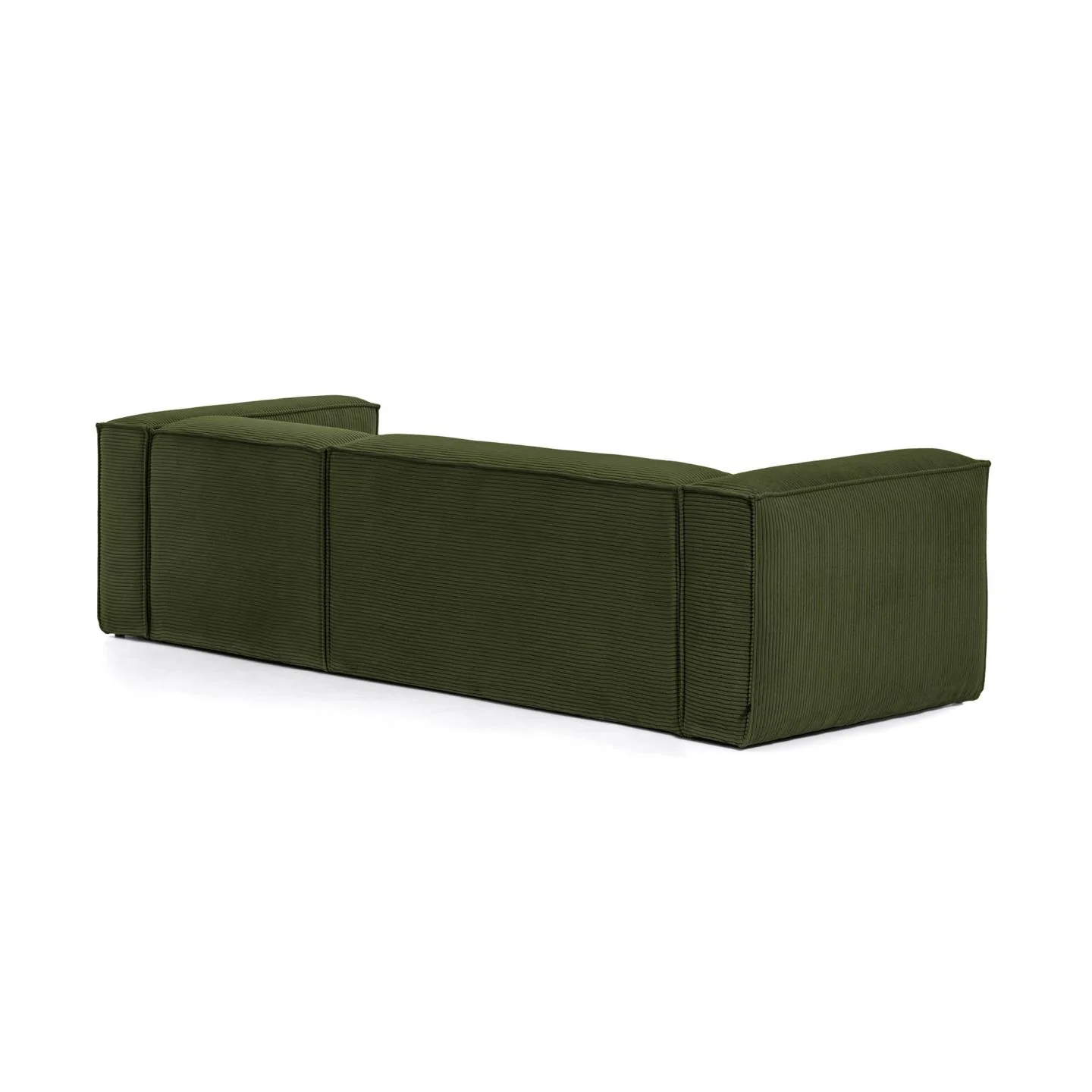 Blok 3-Sitzer-Sofa mit Chaiselongue rechts breiter Cord grün 300 cm - Image 7