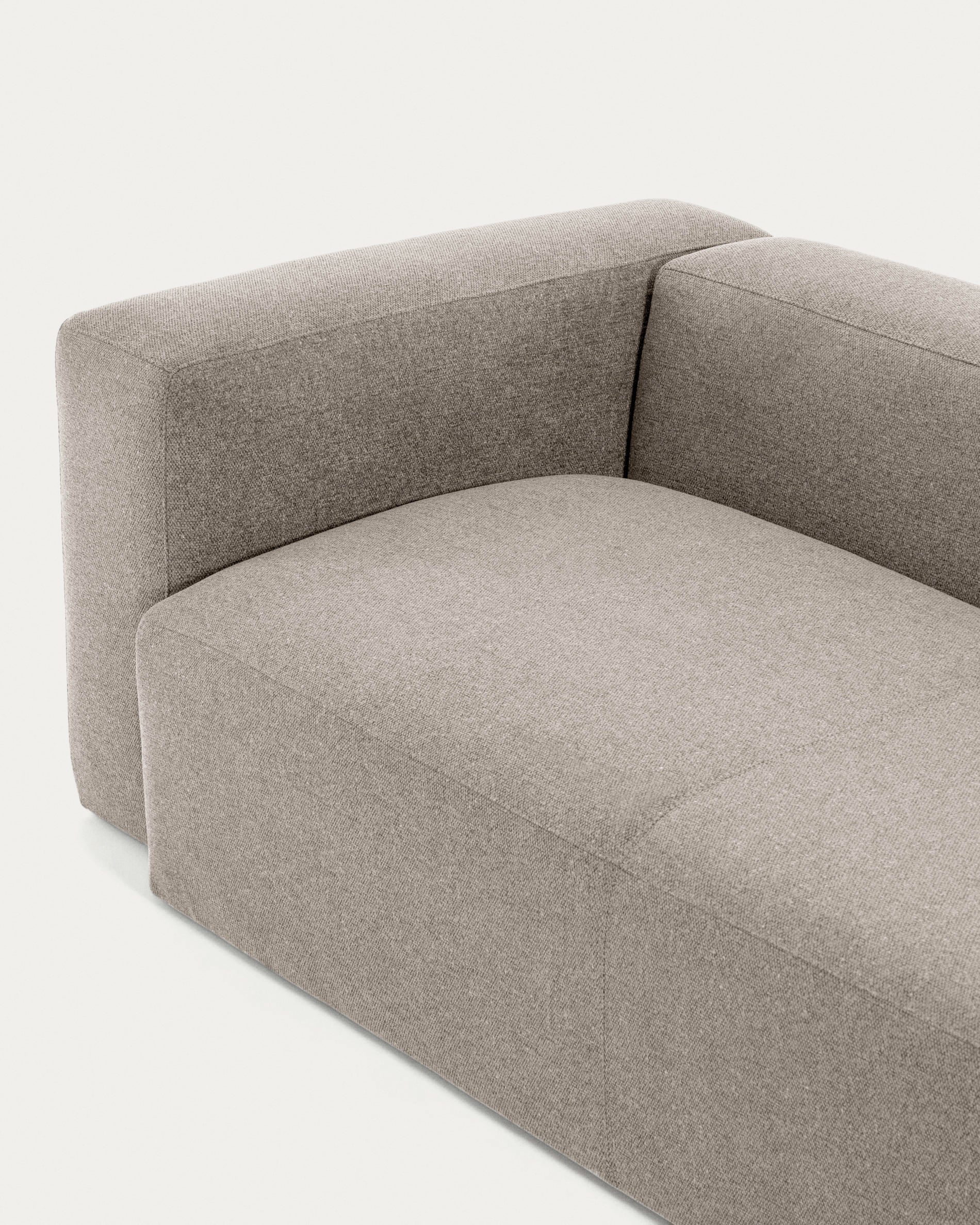 Blok 4-Sitzer-Ecksofa beige 320 x 230 cm / 230 x 320 cm - Image 9