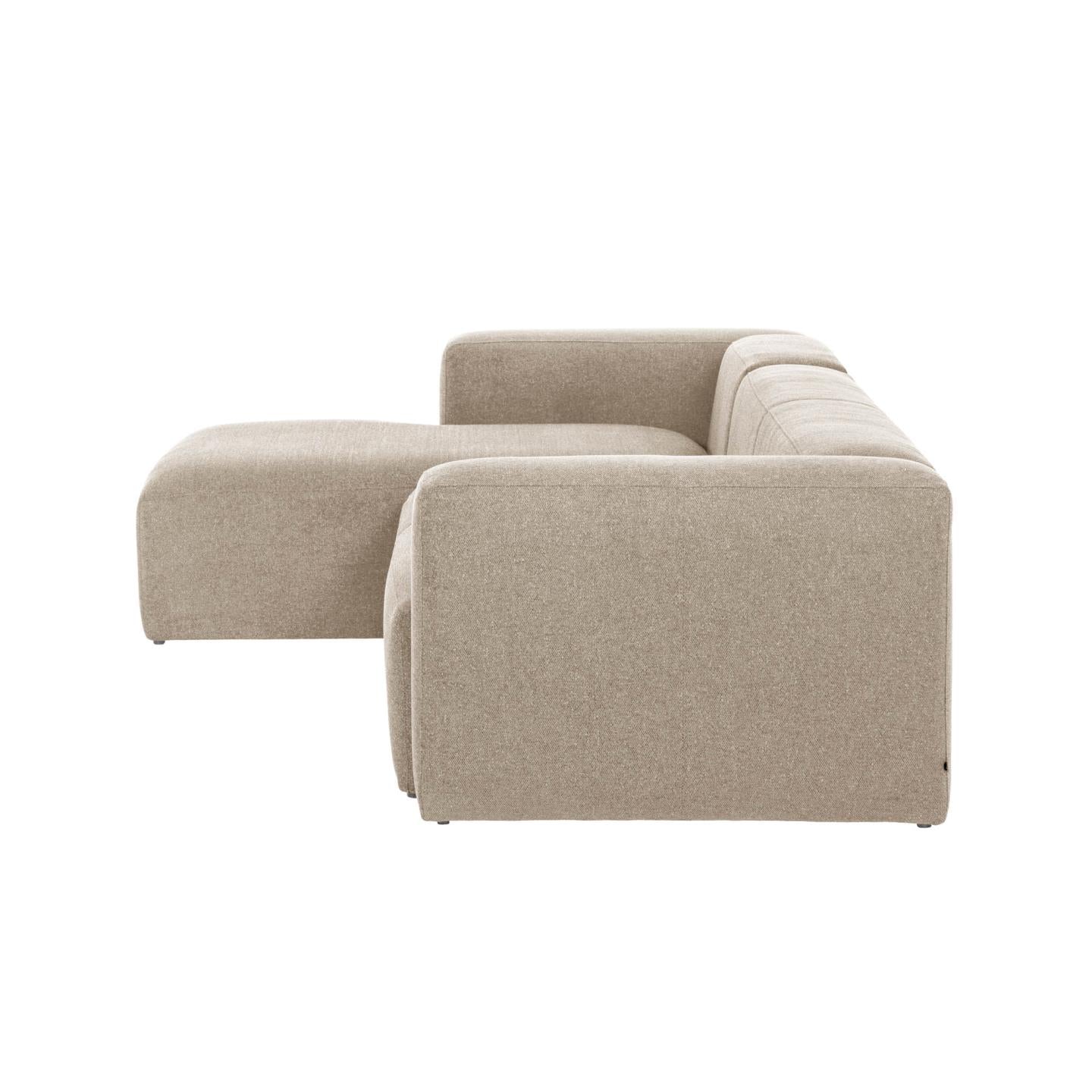 Blok 4-Sitzer Sofa mit Chaiselongue links beige 330 cm - Image 5