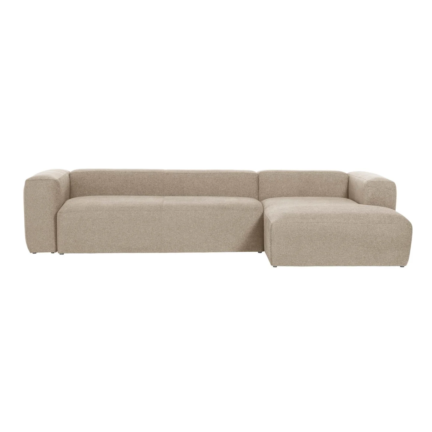 Blok 4-Sitzer Sofa mit Chaiselongue rechts beige 330 cm - Image 4