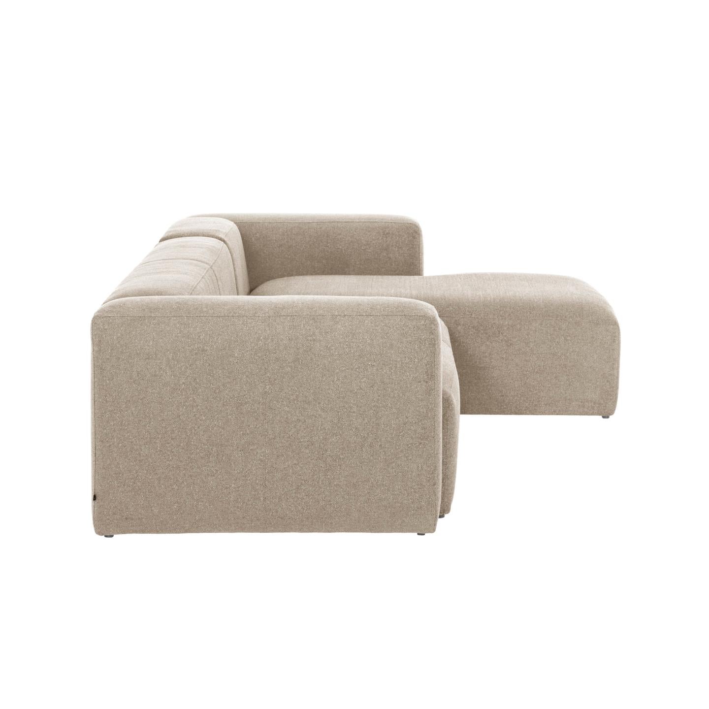 Blok 4-Sitzer Sofa mit Chaiselongue rechts beige 330 cm - Image 5