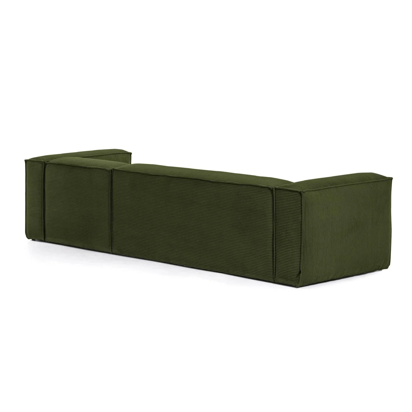 Blok 4-Sitzer-Sofa mit Chaiselongue rechts und breitem Cord grün 330cm - Image 7