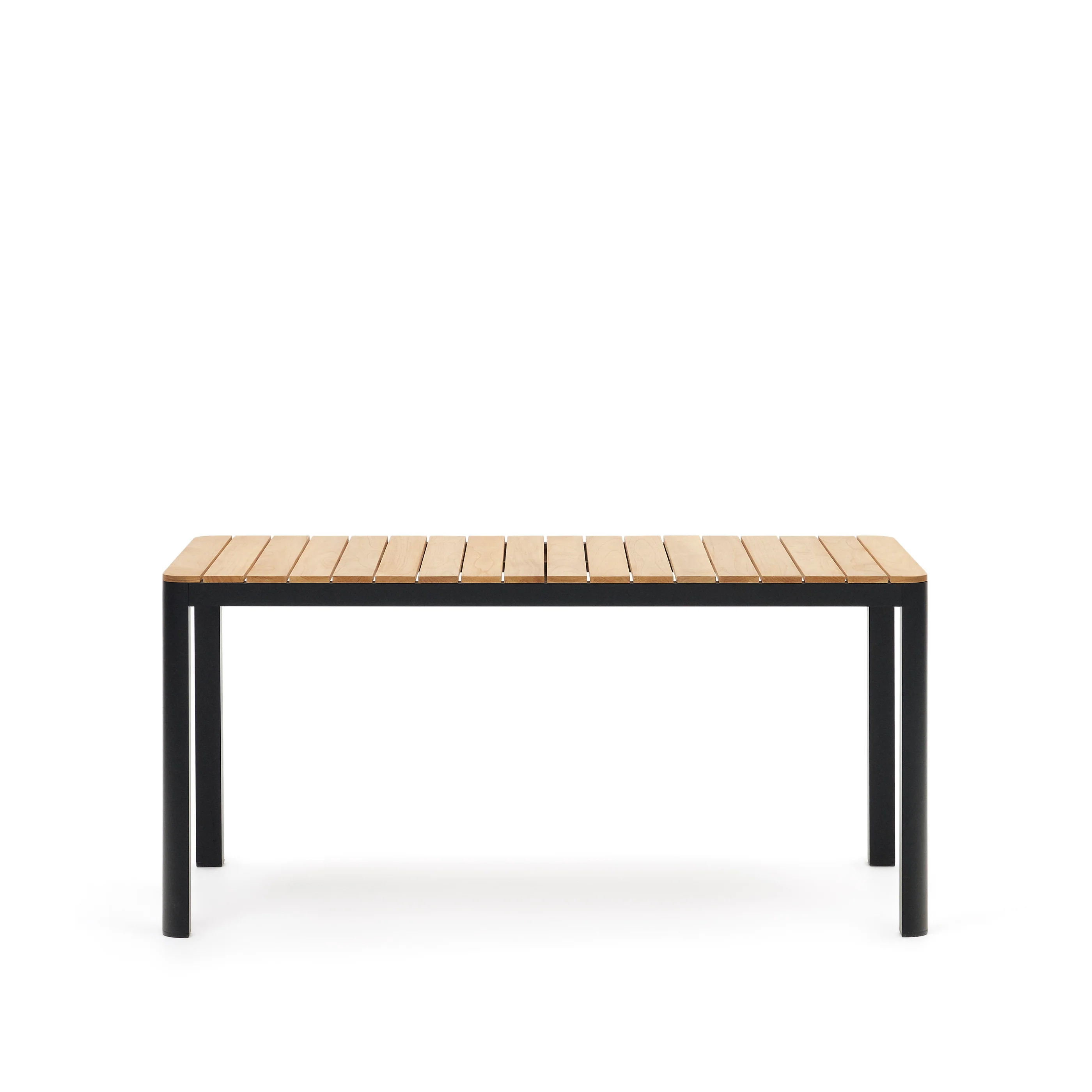 Bona Tisch 100% outdoor massives Teakholz und Aluminium in Schwarz 160 x 90 cm - Image 2