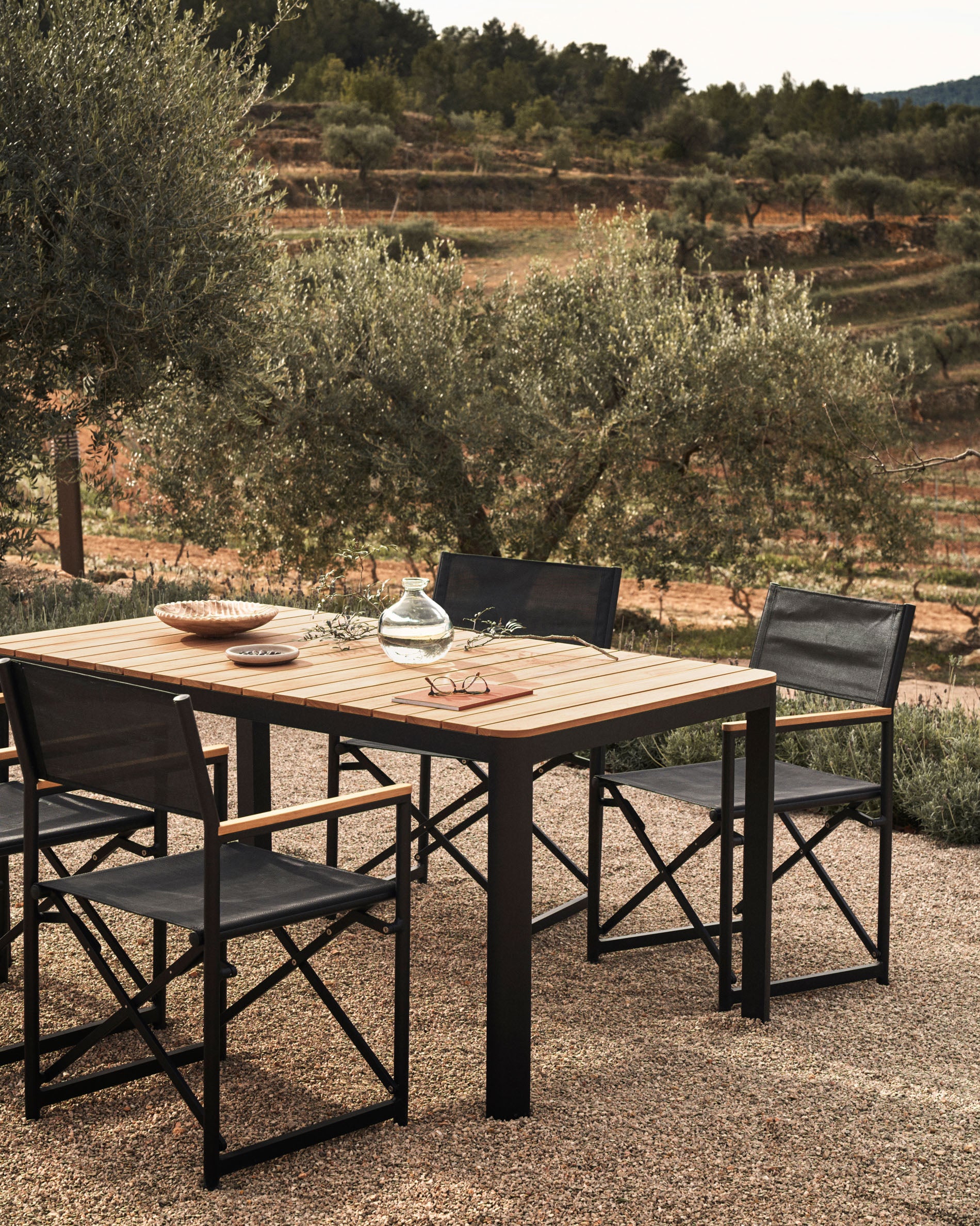 Bona Tisch 100% outdoor massives Teakholz und Aluminium in Schwarz 200 x 100 cm - Image 2