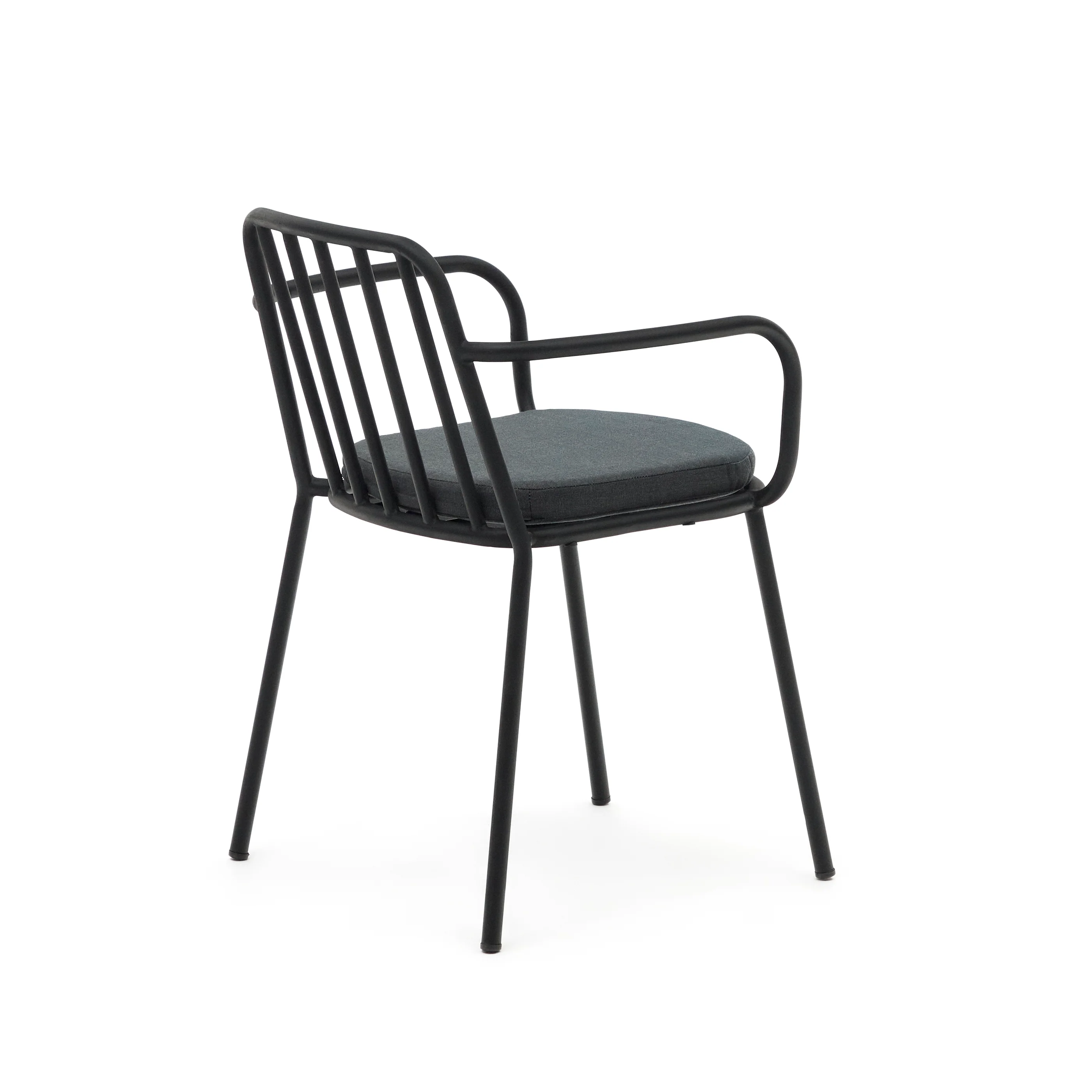 Bramant stapelbarer Stuhl aus Stahl mit schwarzem Finish - Image 6