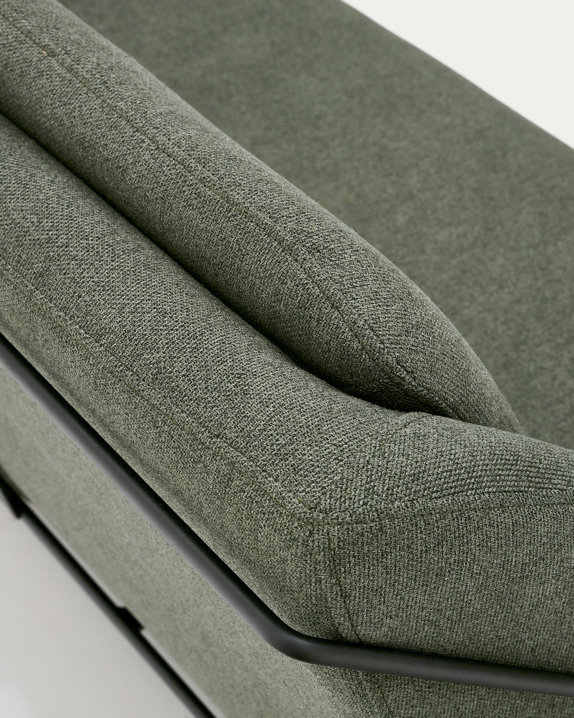Brida 2-Sitzer-Sofa in Grün und Stahlbeine mit schwarzem Finish 128 cm - Image 10