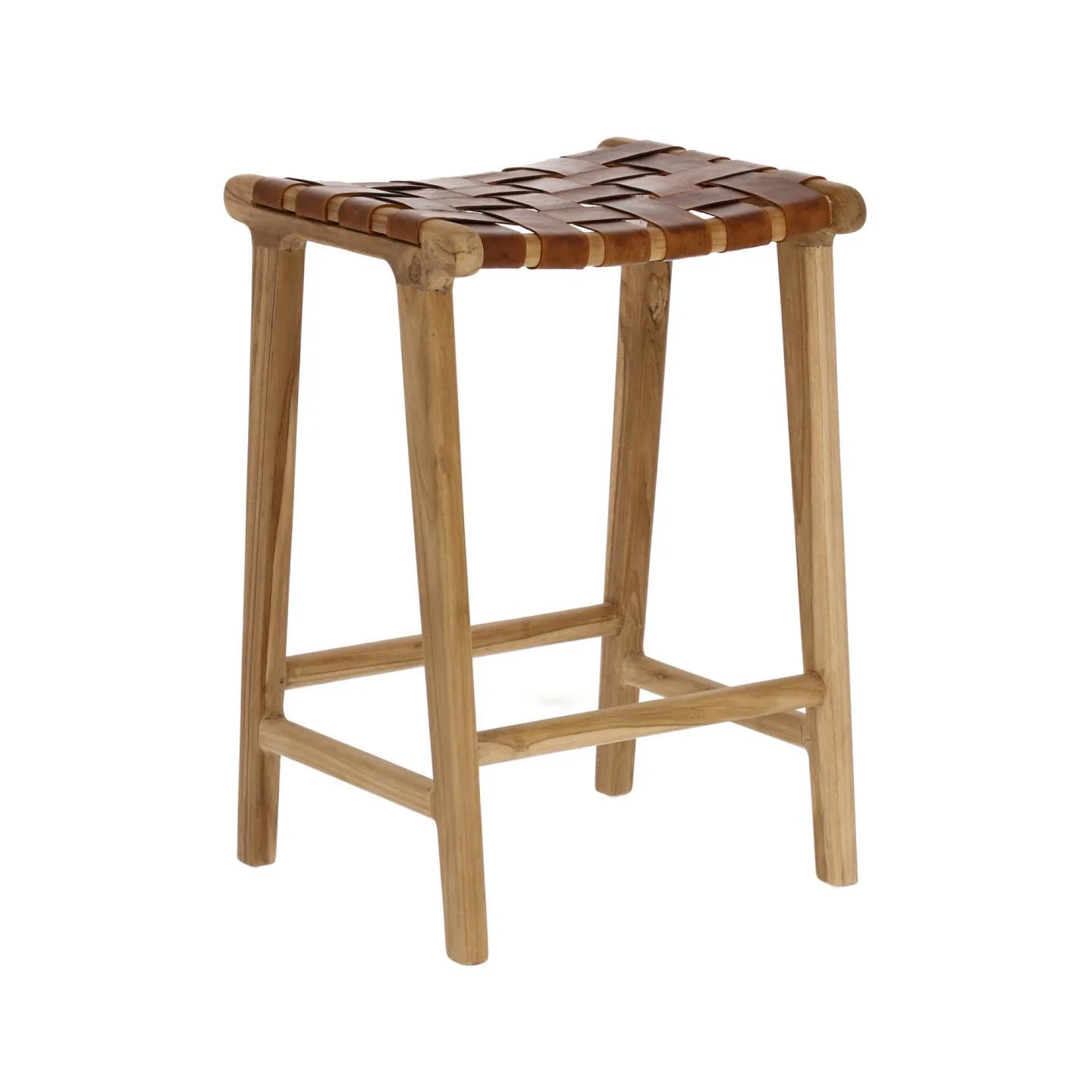 Calixta Hocker aus massivem Teakholz Höhe 67 cm