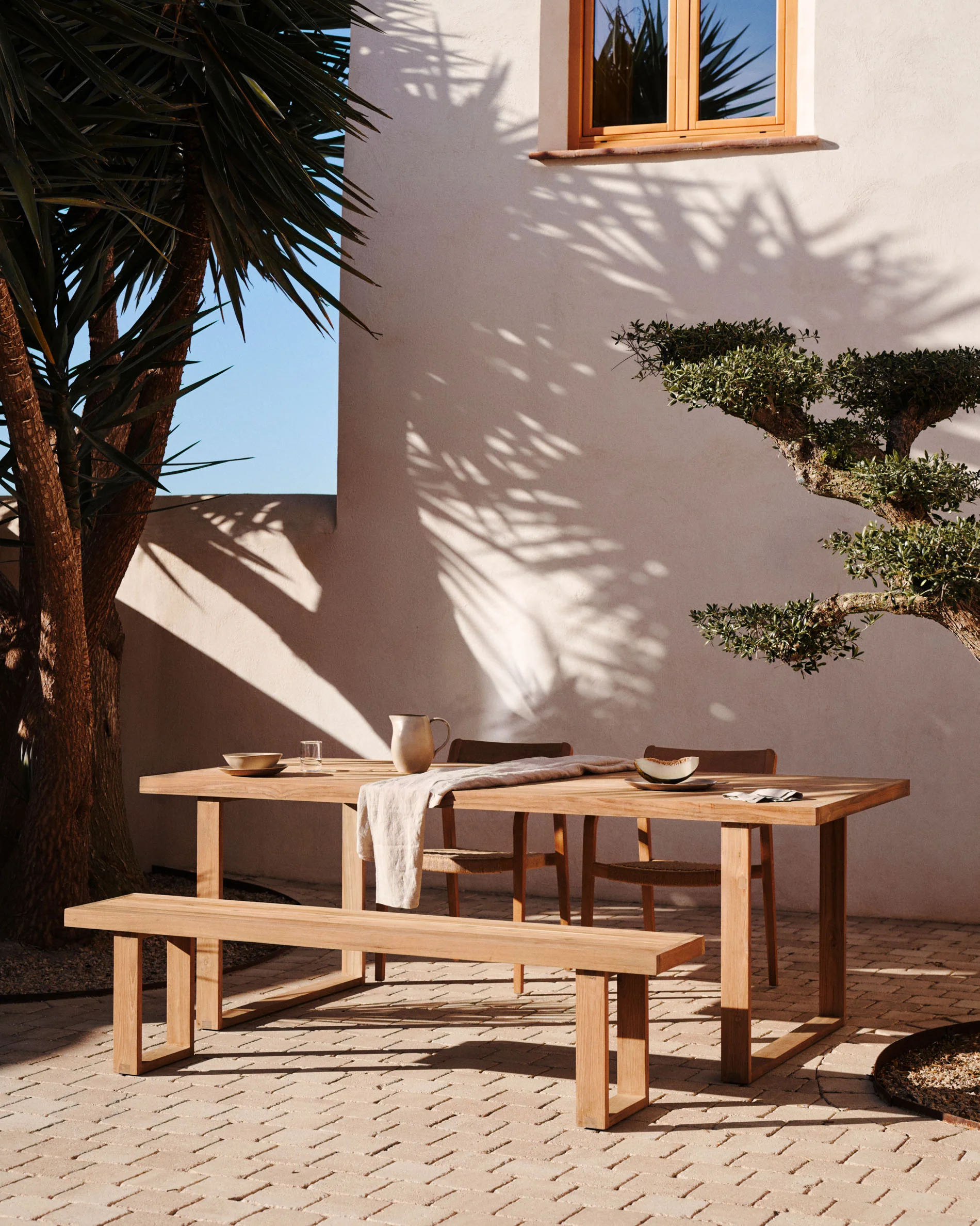 Canadell Bank 100% outdoor aus massivem recyceltem Teakholz 210 cm - Image 2