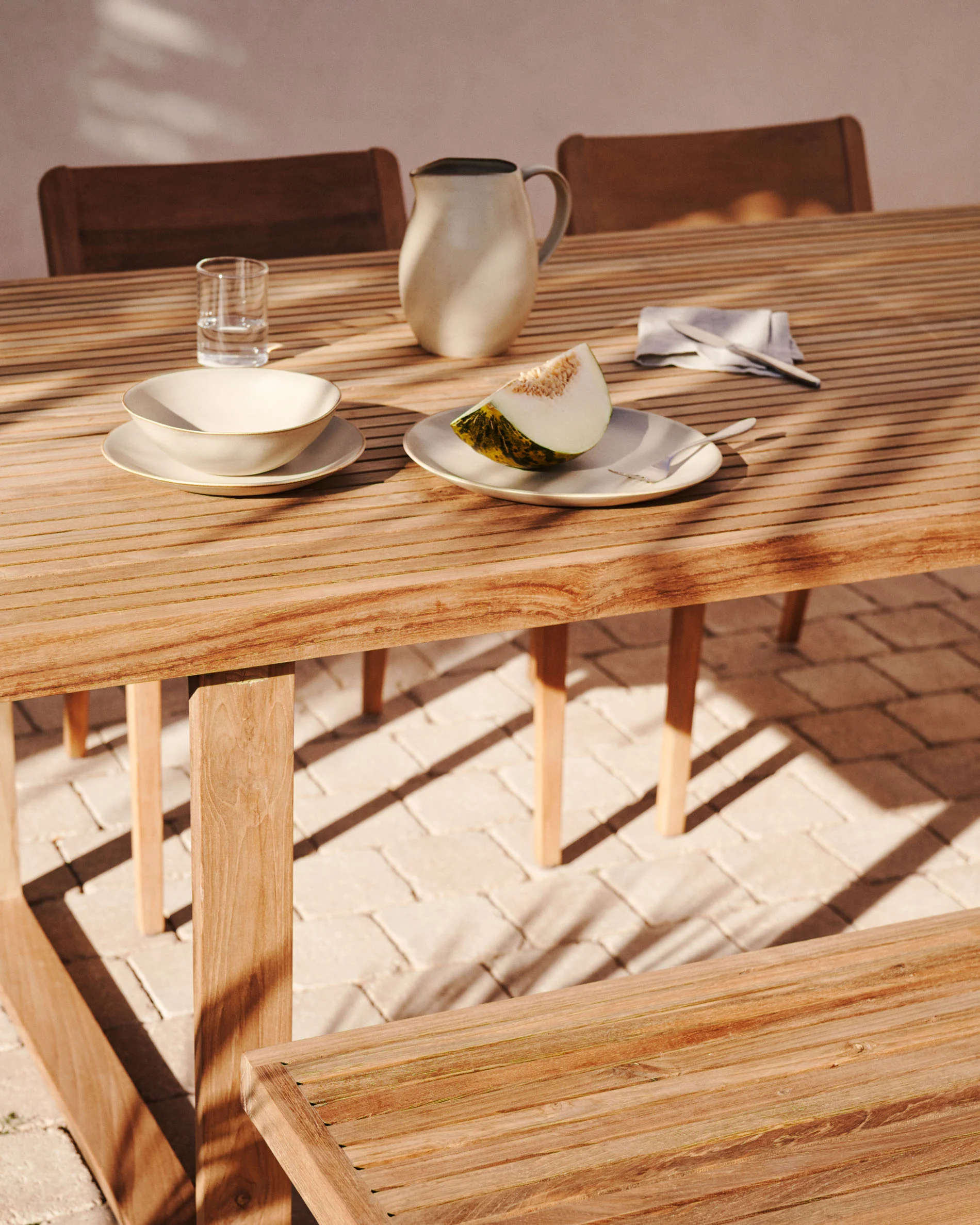 Canadell Tisch 100% outdoor aus massivem recyceltem Teakholz 180 x 90 cm - Image 4
