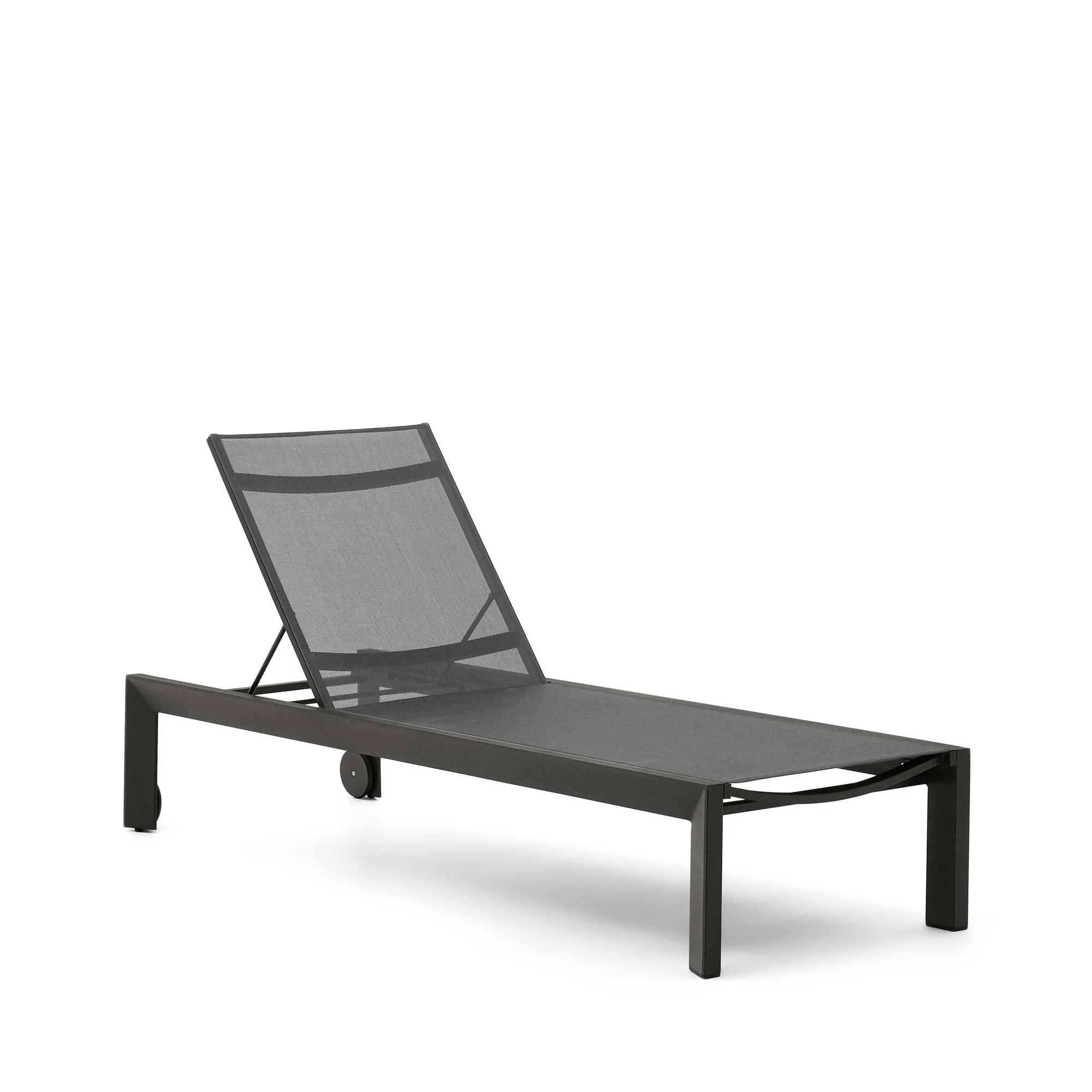 Canutells Aluminium Liegestuhl mit schwarzem Finish