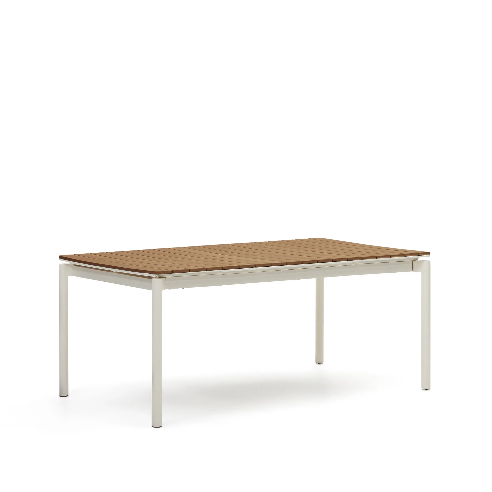 Canyelles Gartenausziehtisch aus Poly-Holz und Aluminium in Mattweiß 180(240) x 100 cm - Image 7