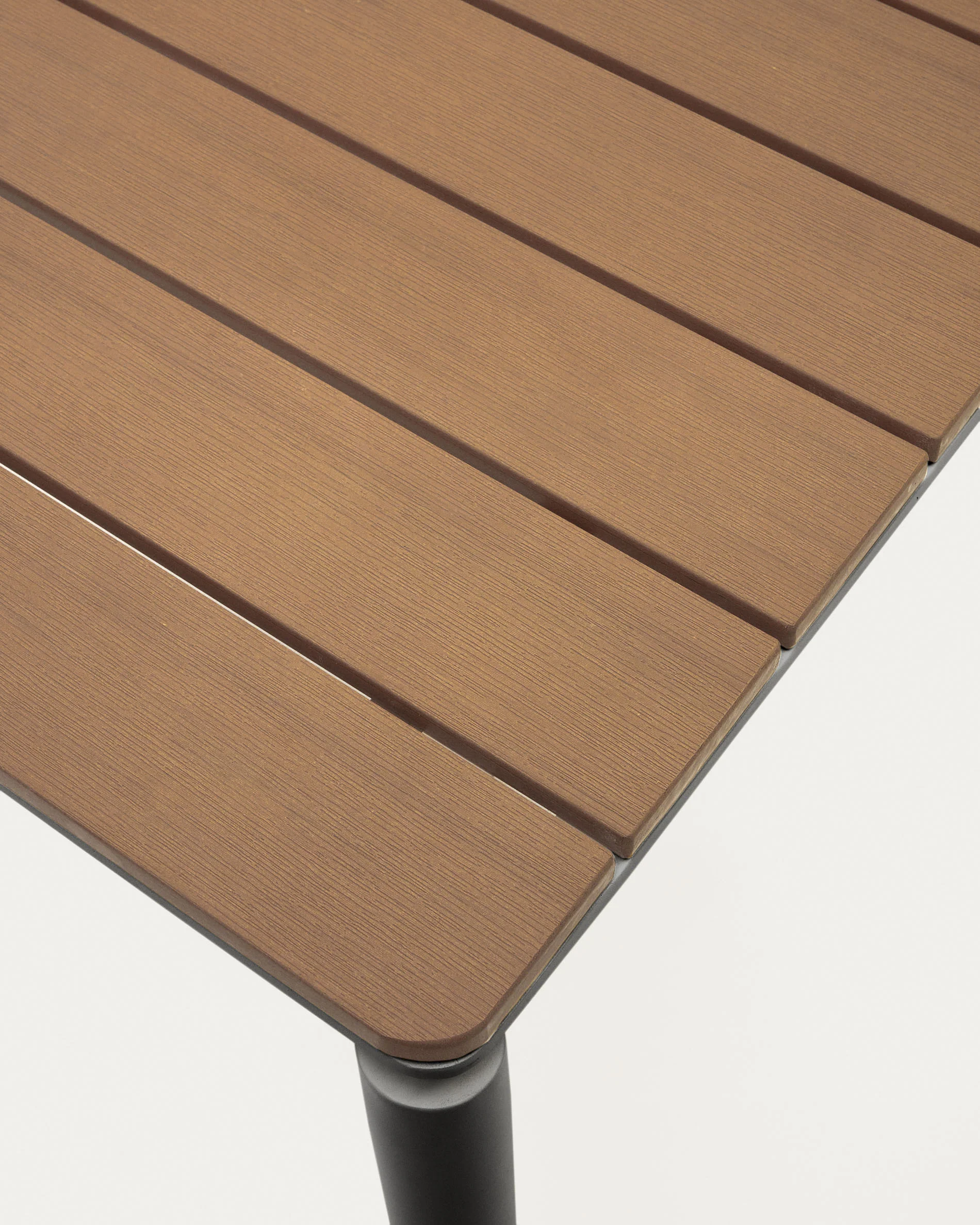 Canyelles Gartenausziehtisch aus Poly-Holz und mattschwarzem Aluminium 140 (200) x 90 cm - Image 10