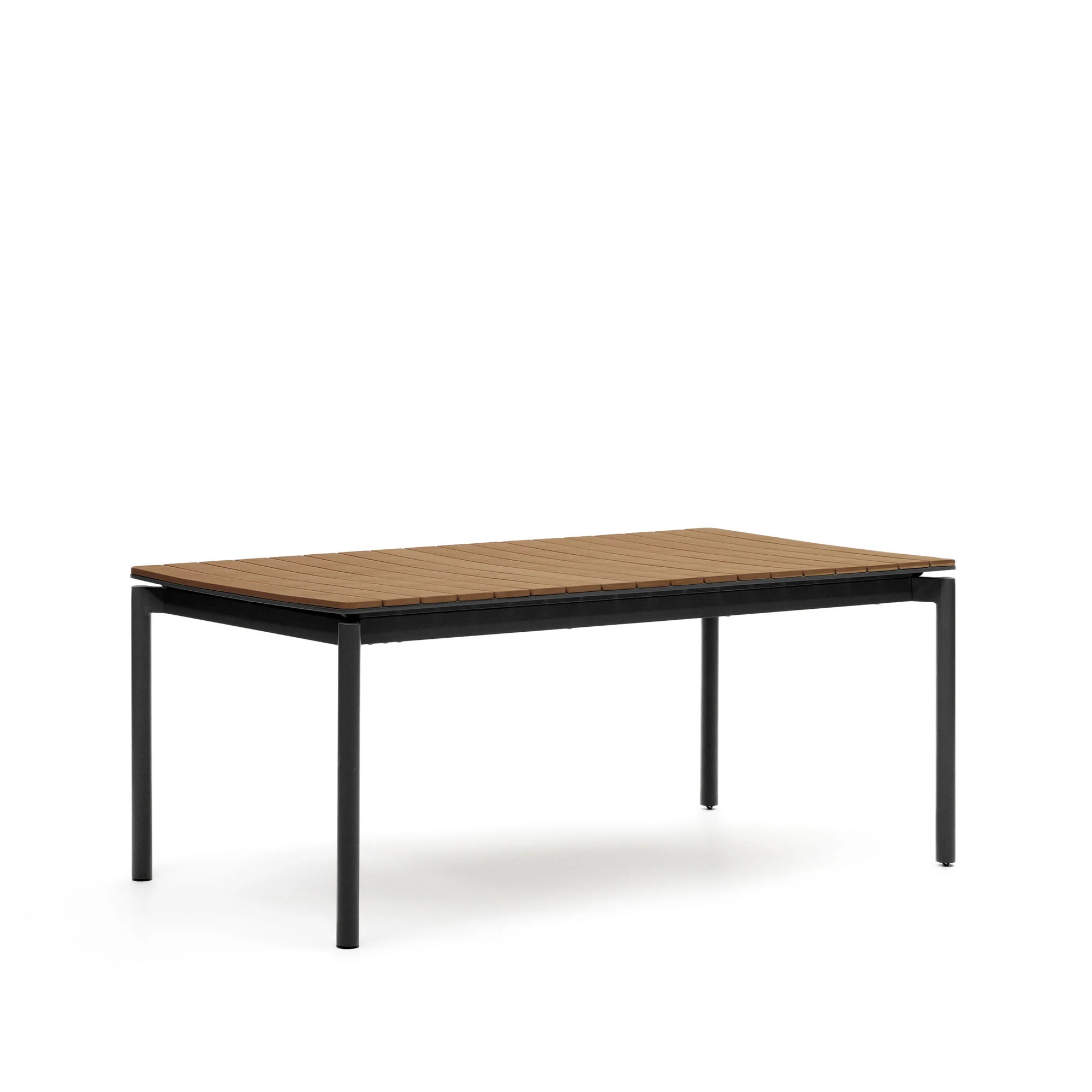 Canyelles Gartenausziehtisch aus Poly-Holz und mattschwarzem Aluminium 180(240) x 100 cm - Image 5