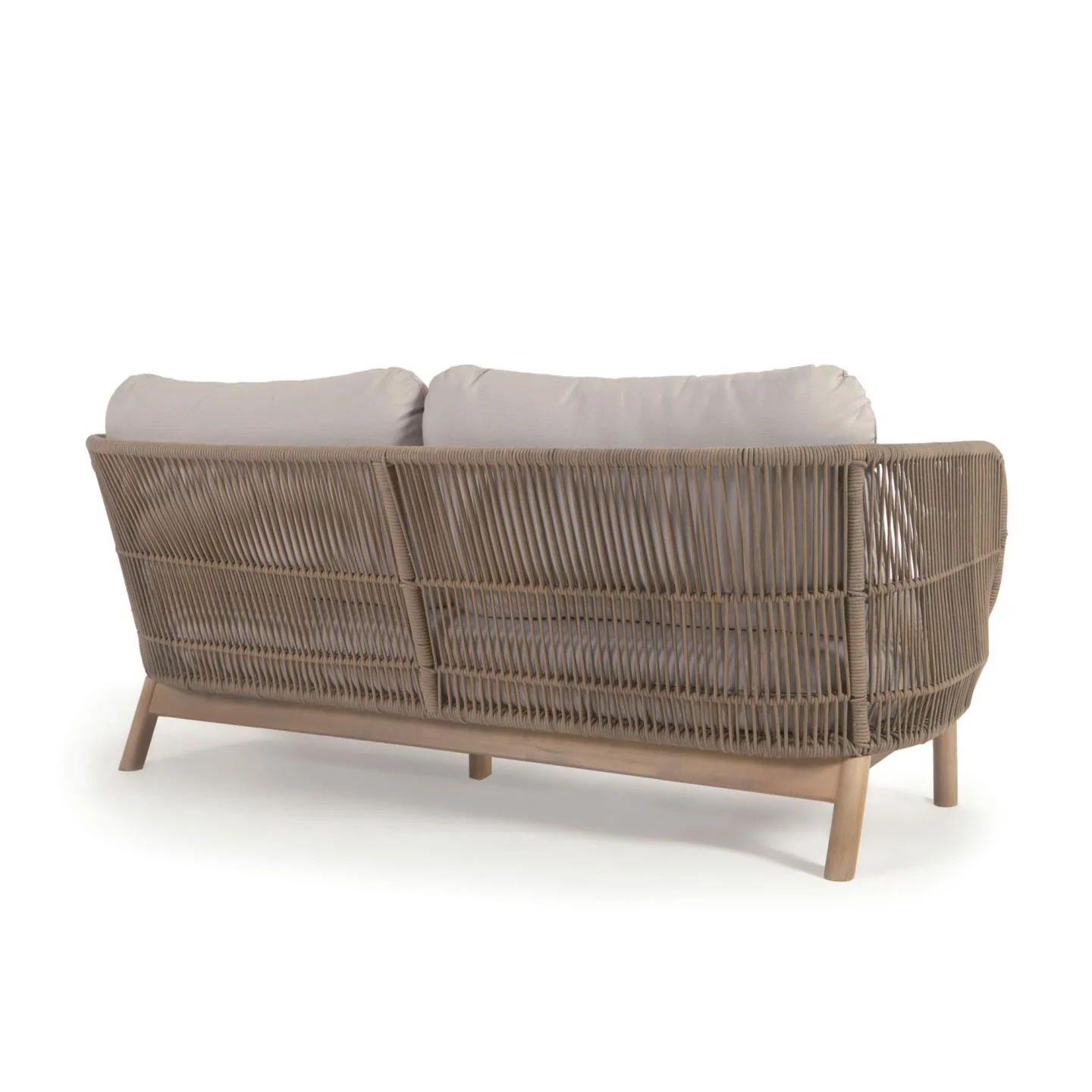 Catalina 3-Sitzer Sofa aus beigem Seil und massivem Akazienholz 170 cm 100% FSC - Image 10