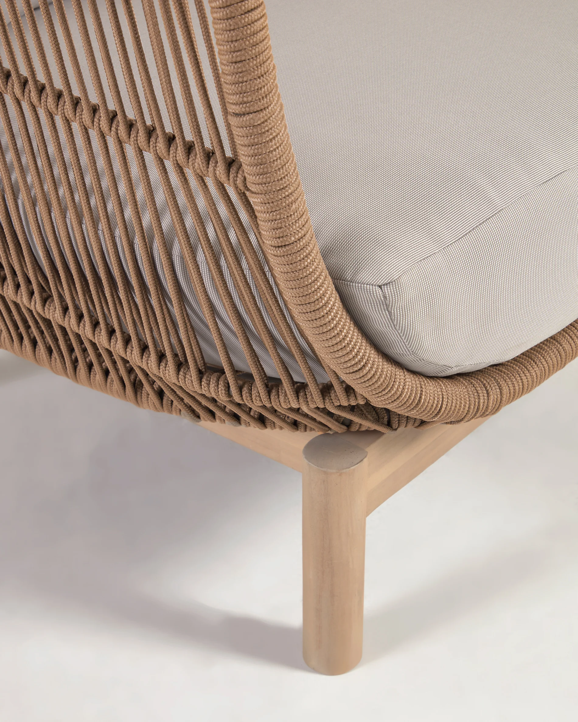 Catalina 3-Sitzer Sofa aus beigem Seil und massivem Akazienholz 170 cm 100% FSC - Image 13