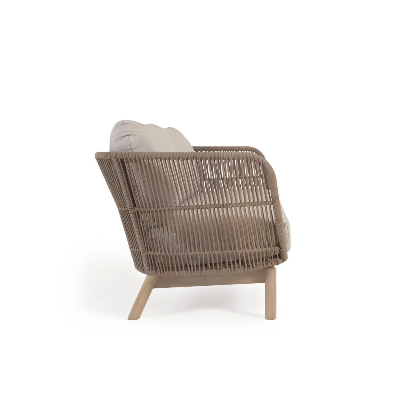 Catalina 3-Sitzer Sofa aus beigem Seil und massivem Akazienholz 170 cm 100% FSC - Image 9