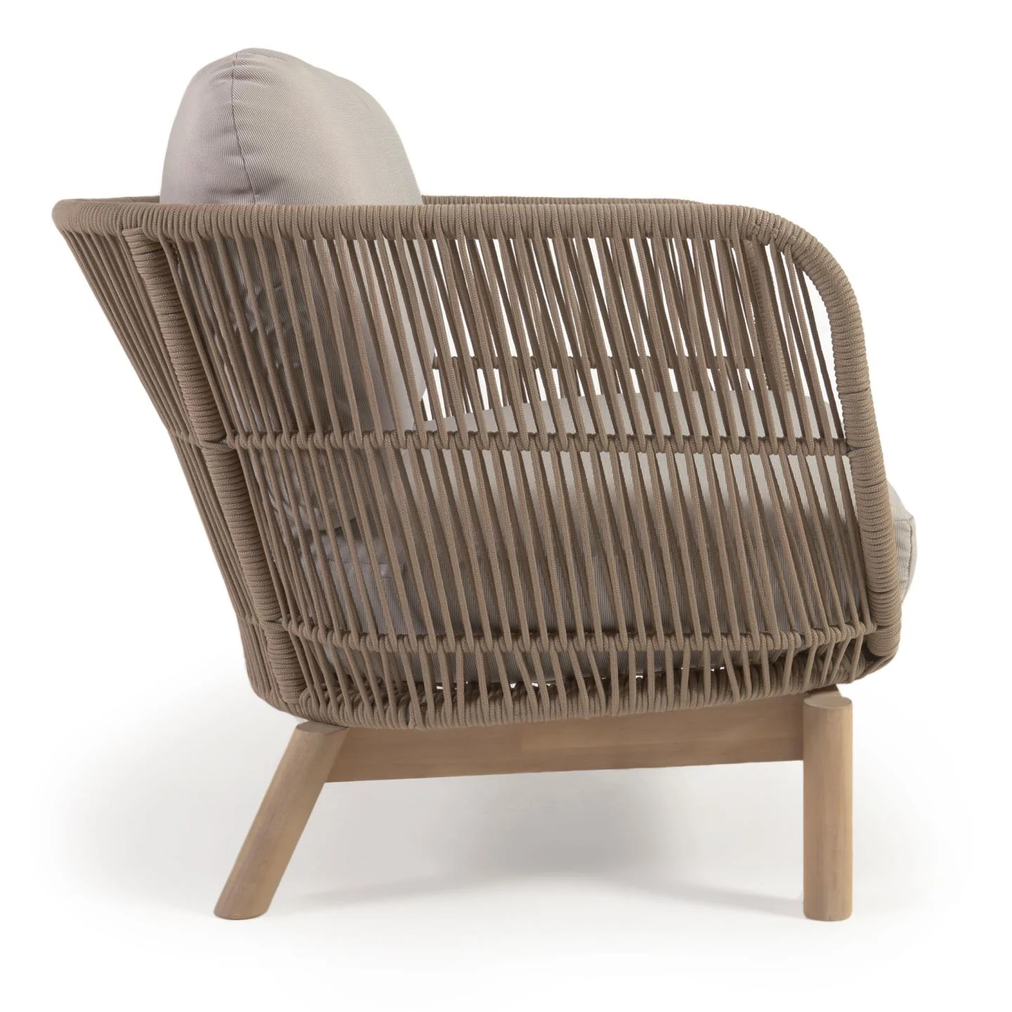 Catalina Sessel aus beigem Seil und massivem Akazienholz 100% FSC - Image 6
