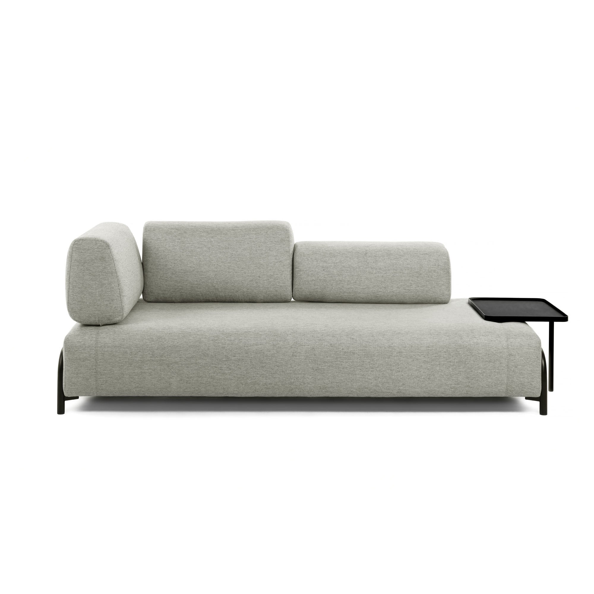Compo 3-Sitzer Sofa beige mit großem Tablett 252 cm - Image 7