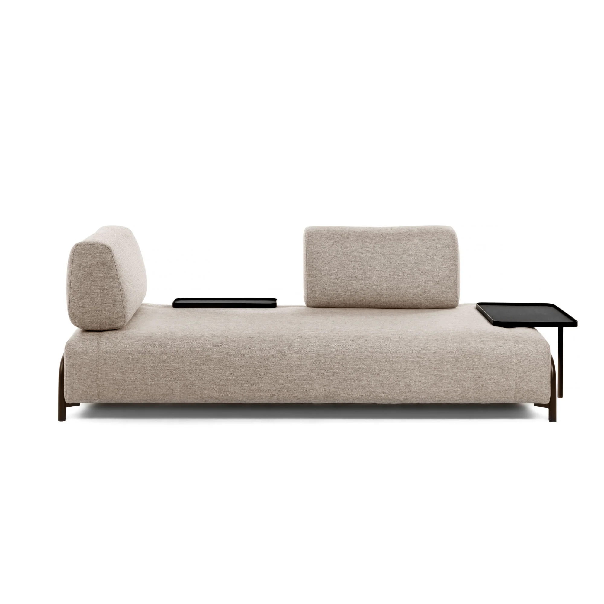 Compo 3-Sitzer Sofa beige mit kleinem Tablett 232 cm - Image 5