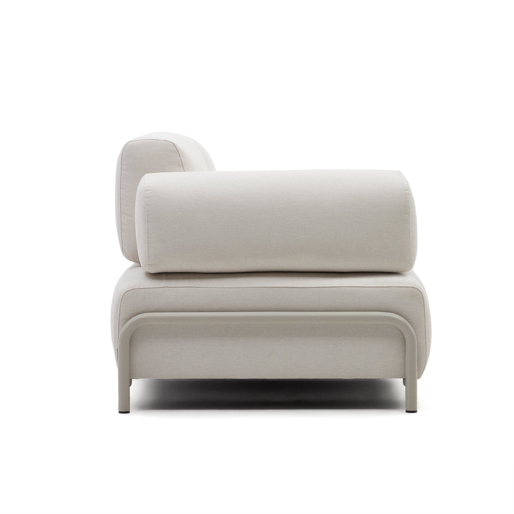 Compo 3-Sitzer-Sofa beige und Metallgestell grau 232 cm - Image 9