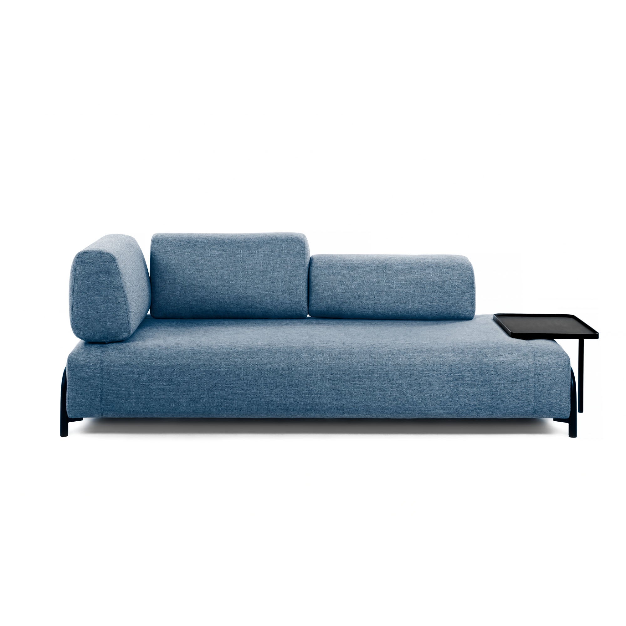 Compo 3-Sitzer Sofa blau mit großem Tablett 252 cm - Image 4