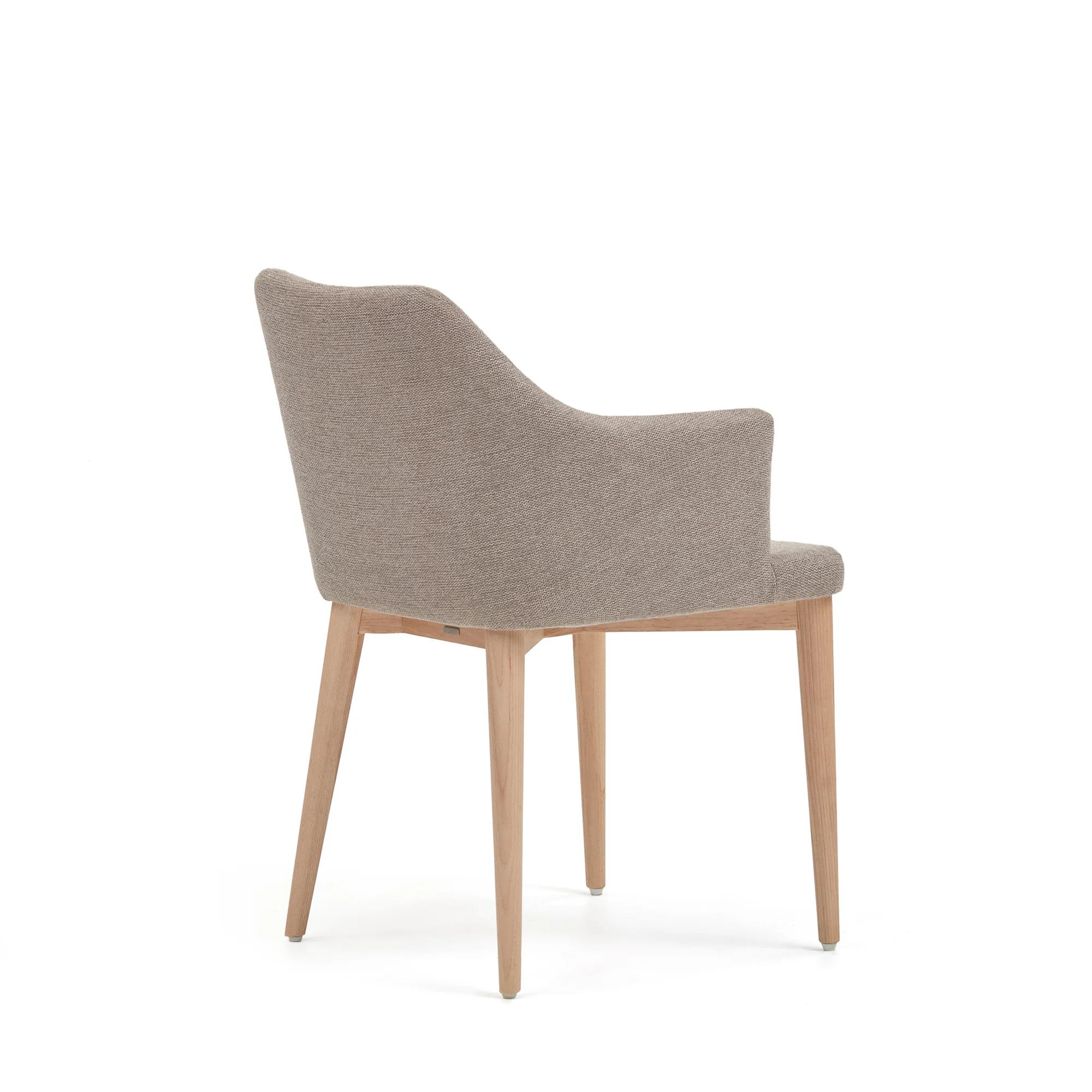 Croft Stuhl aus brauner Chenille mit Beinen aus massiver Esche - Image 5