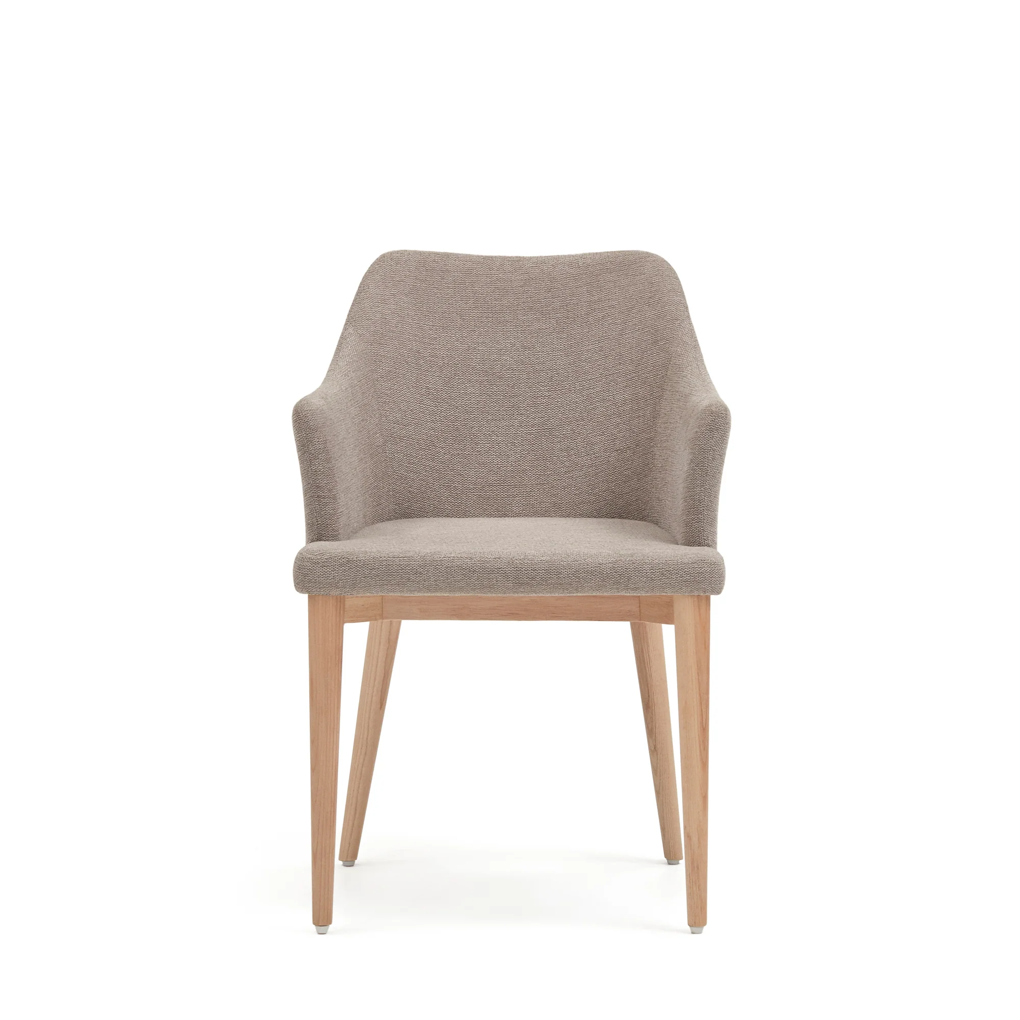 Croft Stuhl aus brauner Chenille mit Beinen aus massiver Esche - Image 6