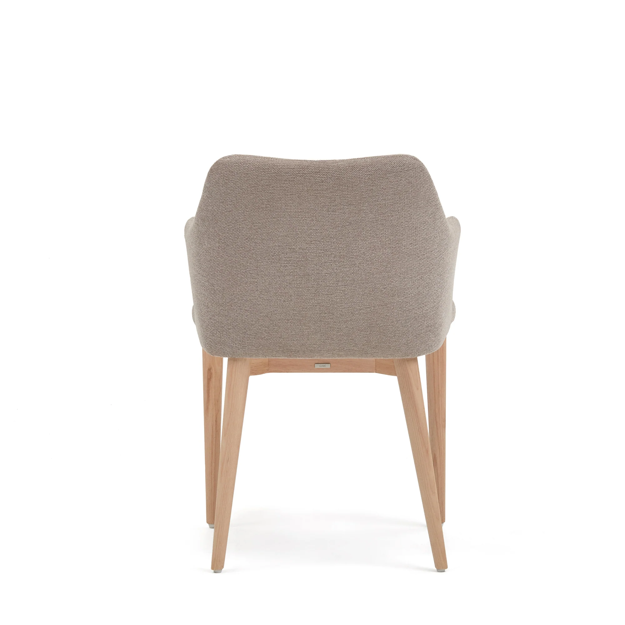Croft Stuhl aus brauner Chenille mit Beinen aus massiver Esche - Image 7