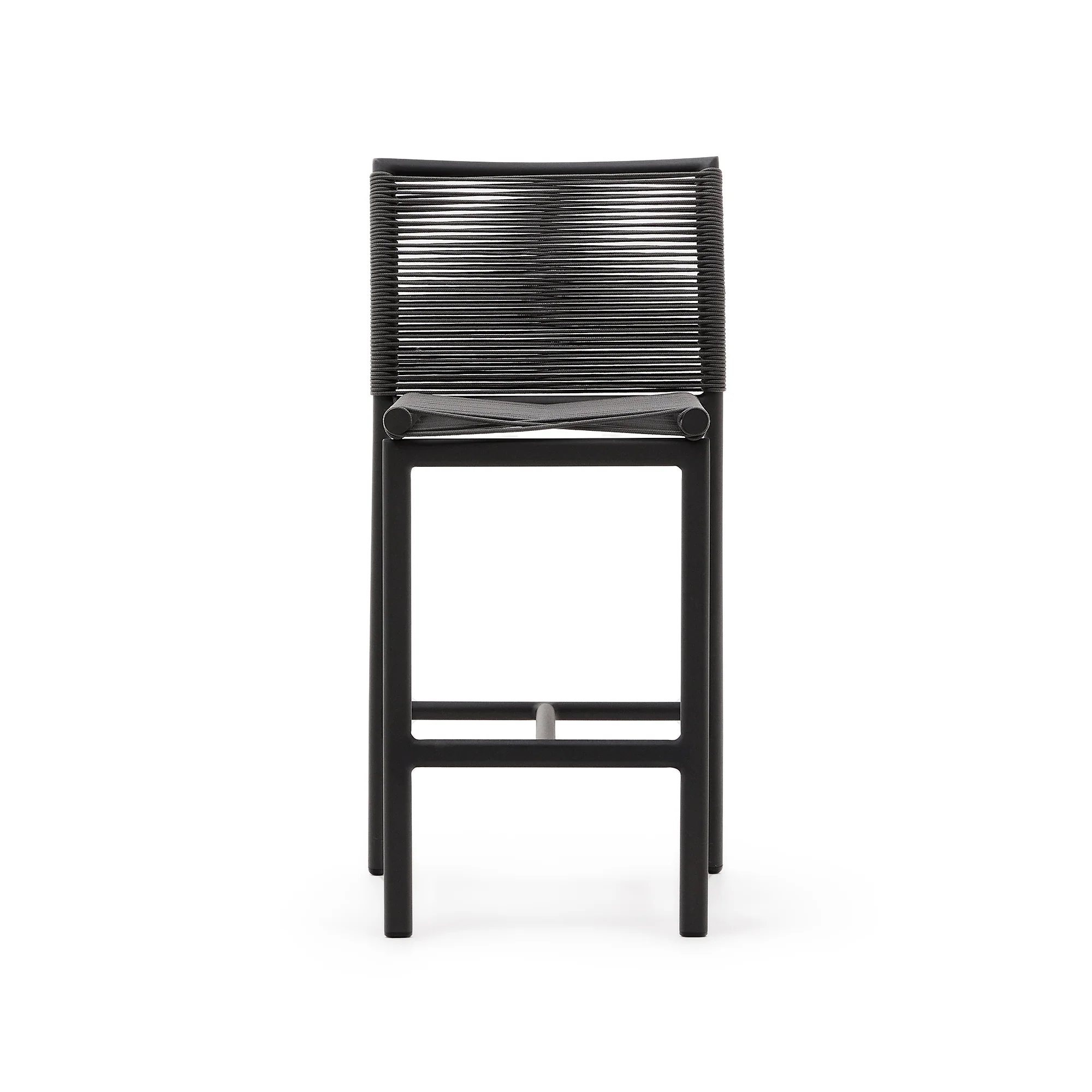 Culip Outdoor-Hocker aus Seil und grauem Aluminium 65 cm - Image 8