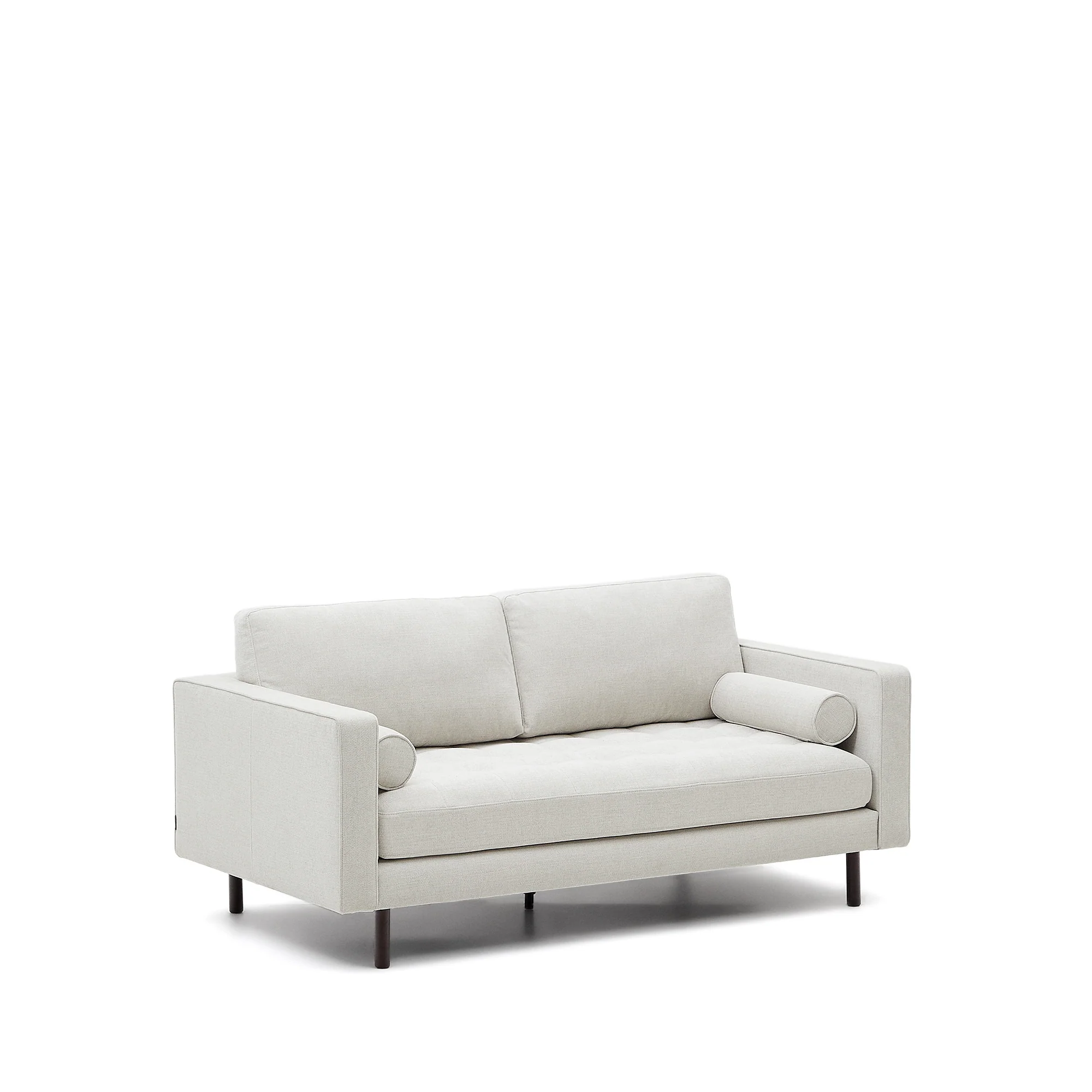Debra 2-Sitzer-Sofa mit Bezug in perlfarbener Chenille Beine Wenge-Finish 182 cm - Image 4