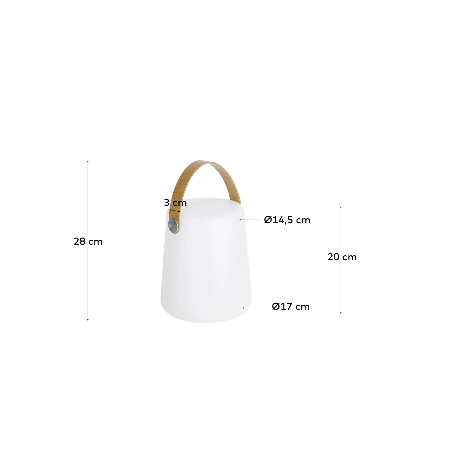 Dialma Tischlampe mit braunem Griff - Image 9