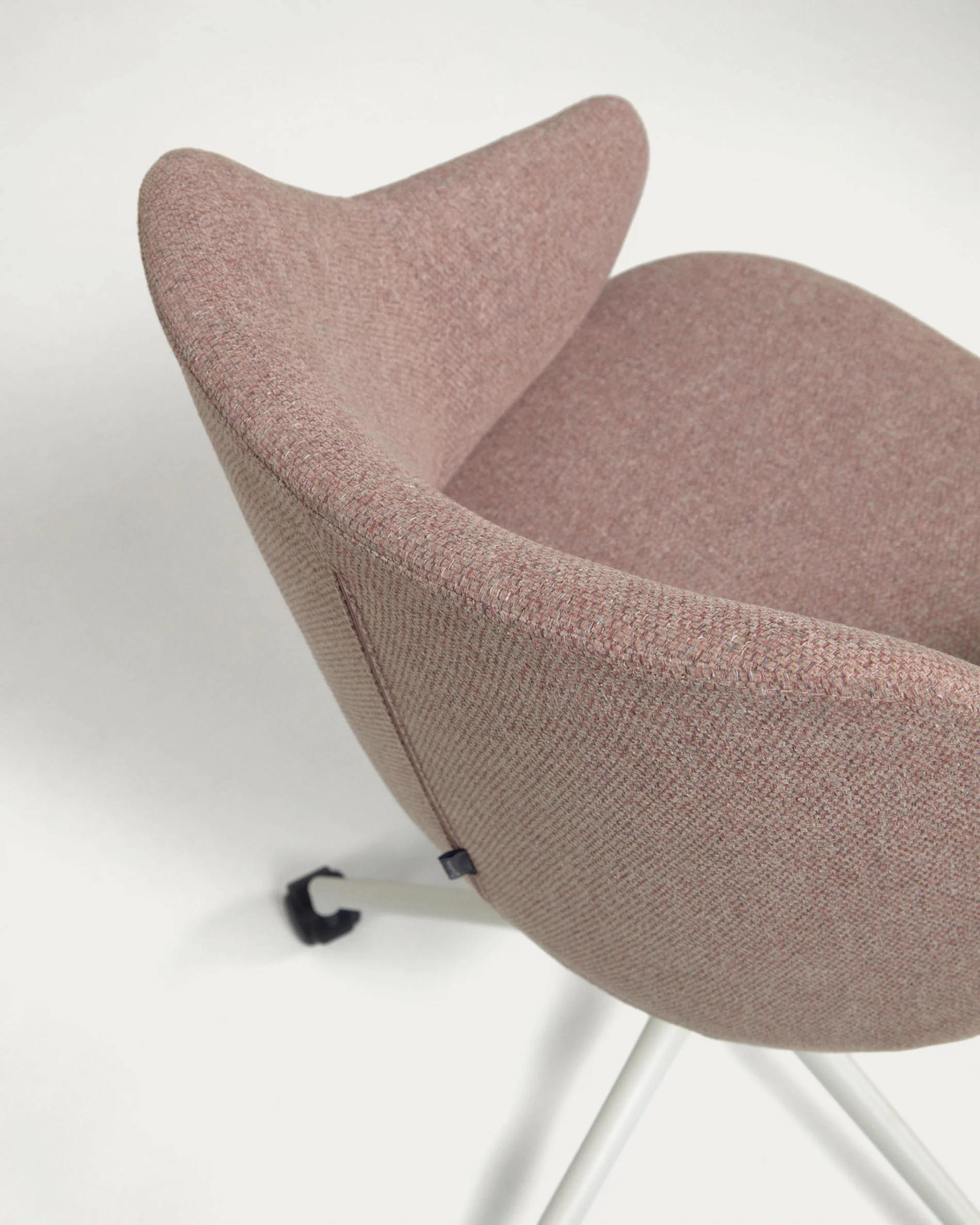 Einara Schreibtischstuhl in Rosa mit Beinen aus Stahl in Mattweiß - Image 7
