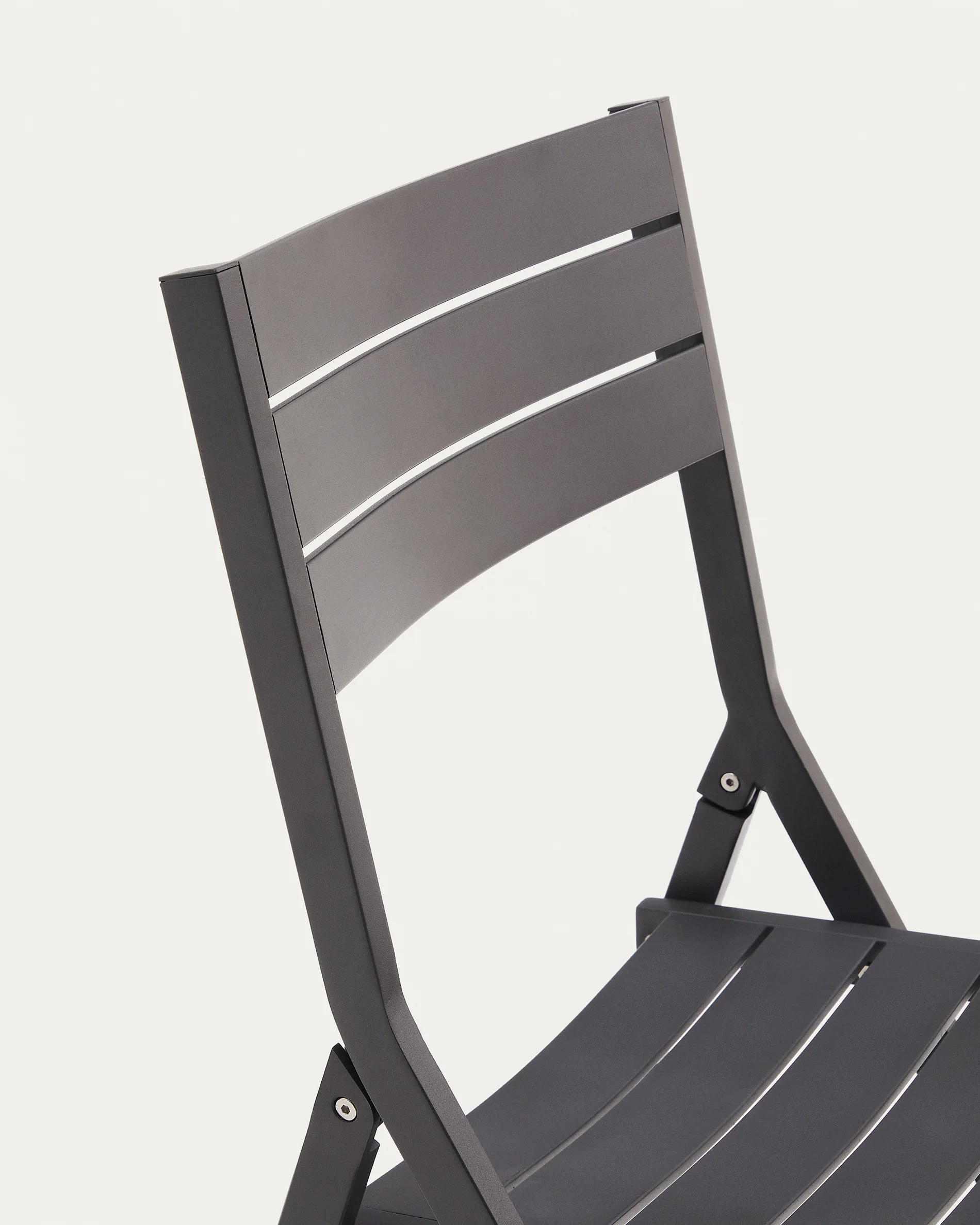 Faltbarer GartenstuhlTorreta aus Aluminium mit dunkelgrauem Finish - Image 13