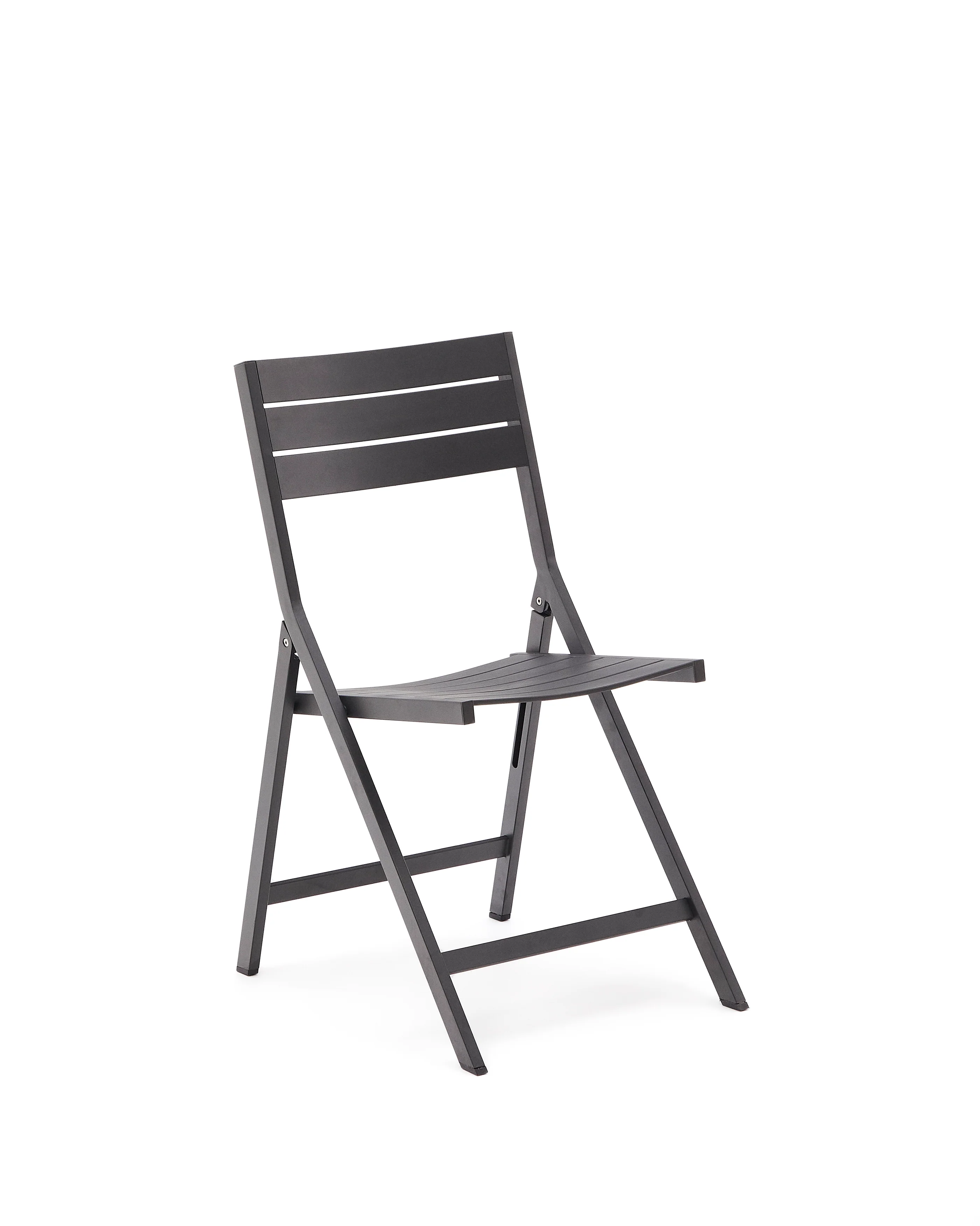 Faltbarer GartenstuhlTorreta aus Aluminium mit dunkelgrauem Finish - Image 2