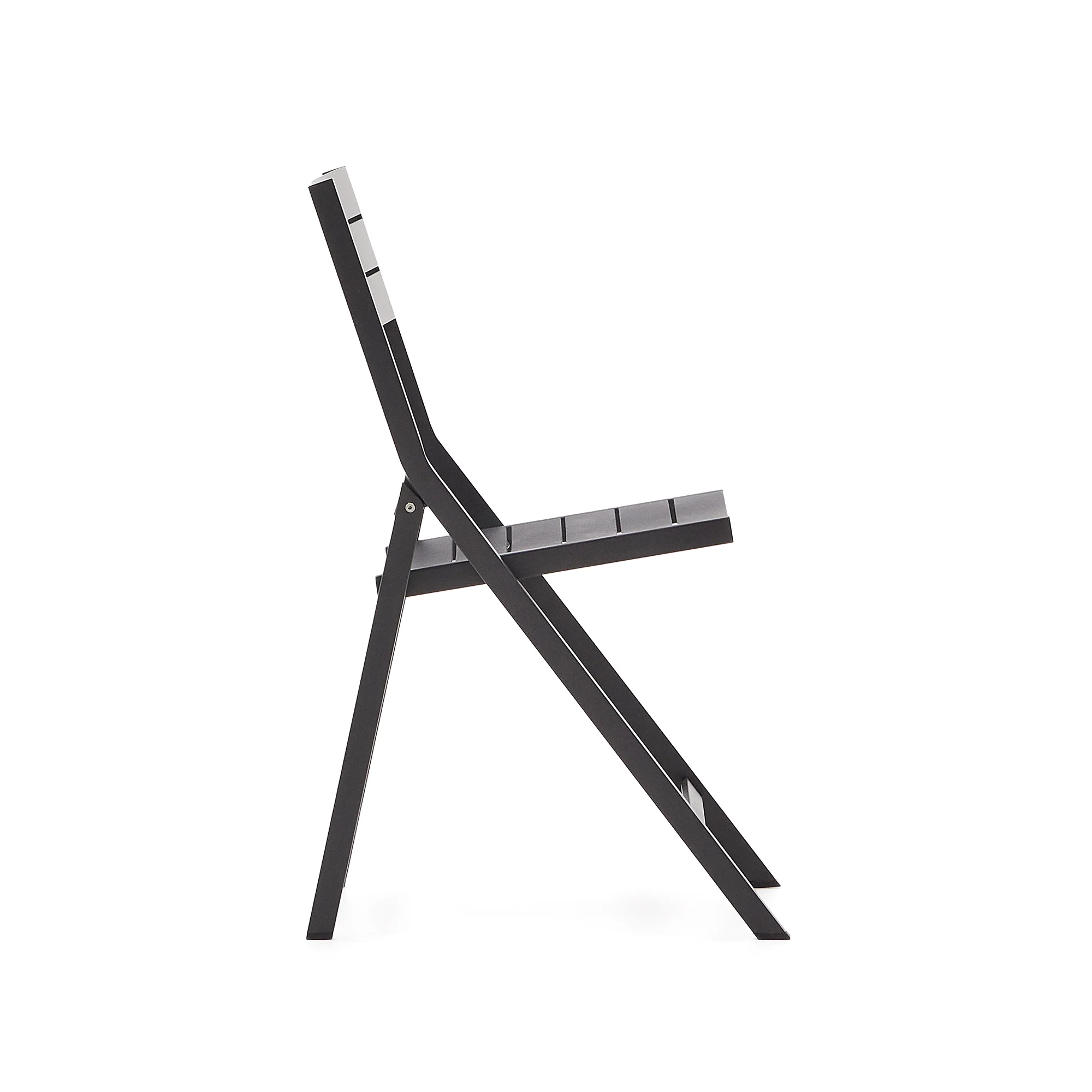 Faltbarer GartenstuhlTorreta aus Aluminium mit dunkelgrauem Finish - Image 3