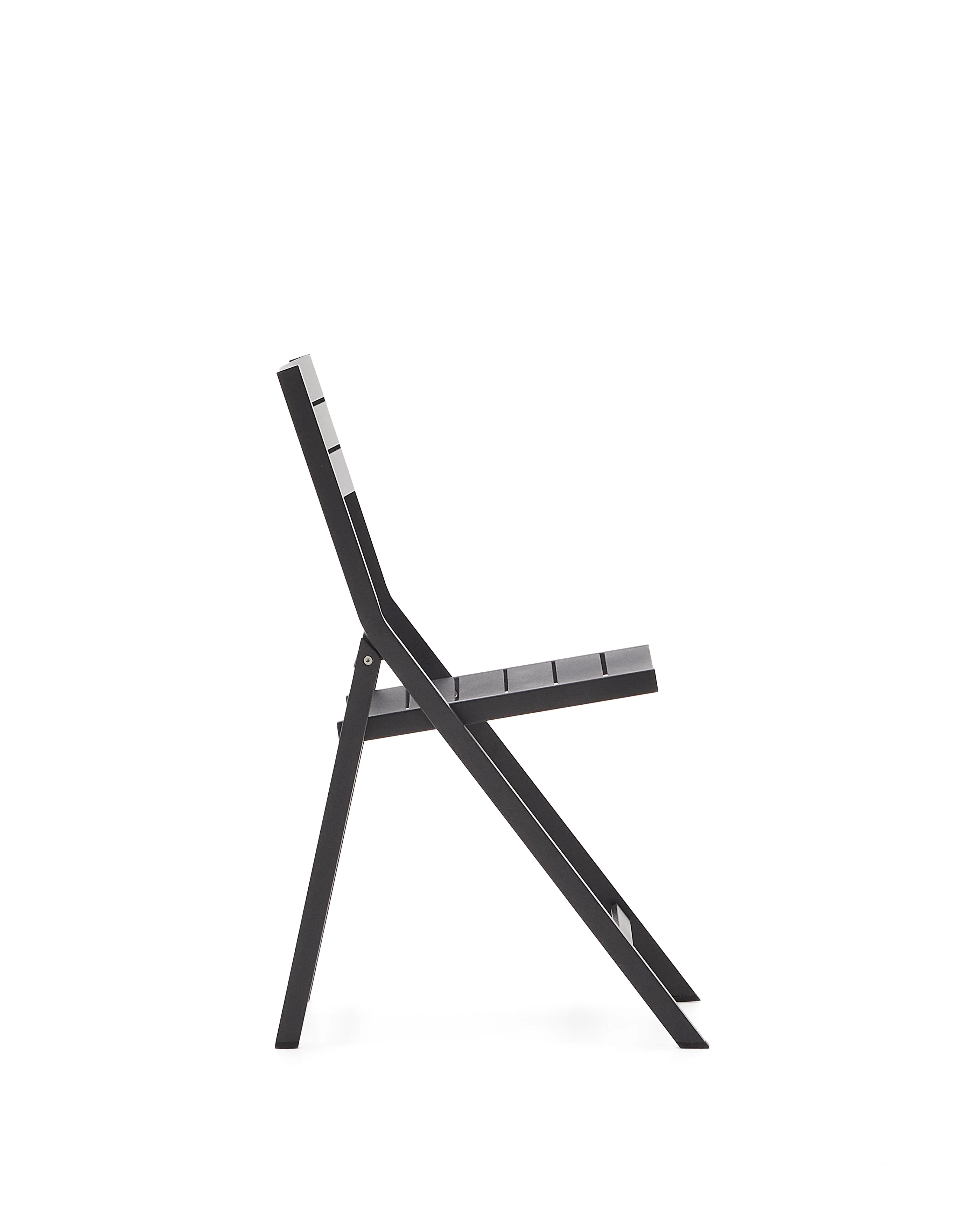 Faltbarer GartenstuhlTorreta aus Aluminium mit dunkelgrauem Finish - Image 4