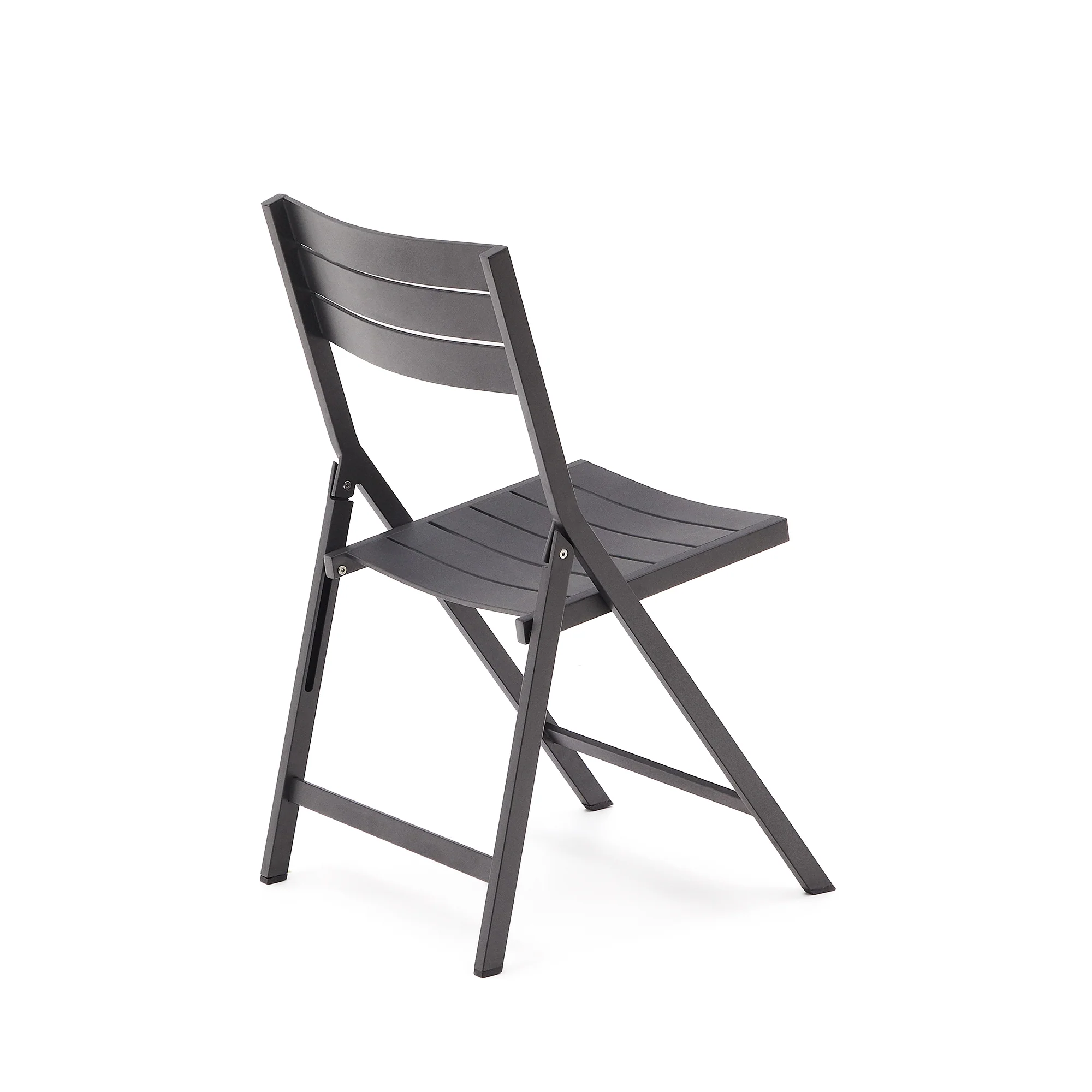 Faltbarer GartenstuhlTorreta aus Aluminium mit dunkelgrauem Finish - Image 5