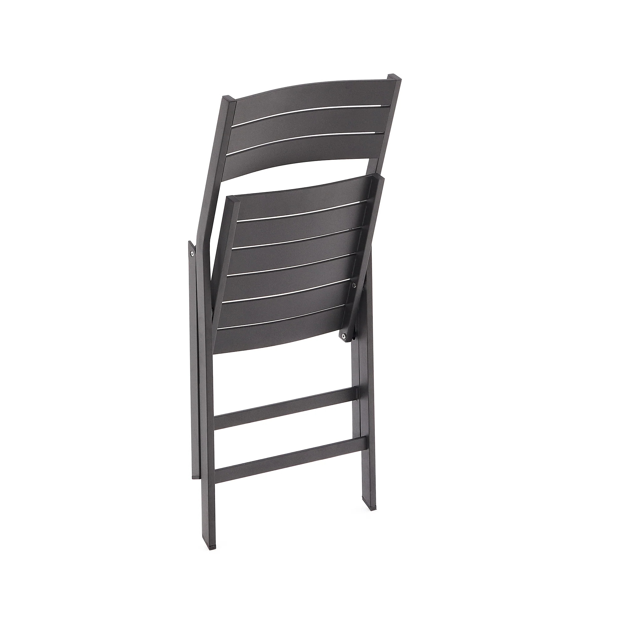 Faltbarer GartenstuhlTorreta aus Aluminium mit dunkelgrauem Finish - Image 7