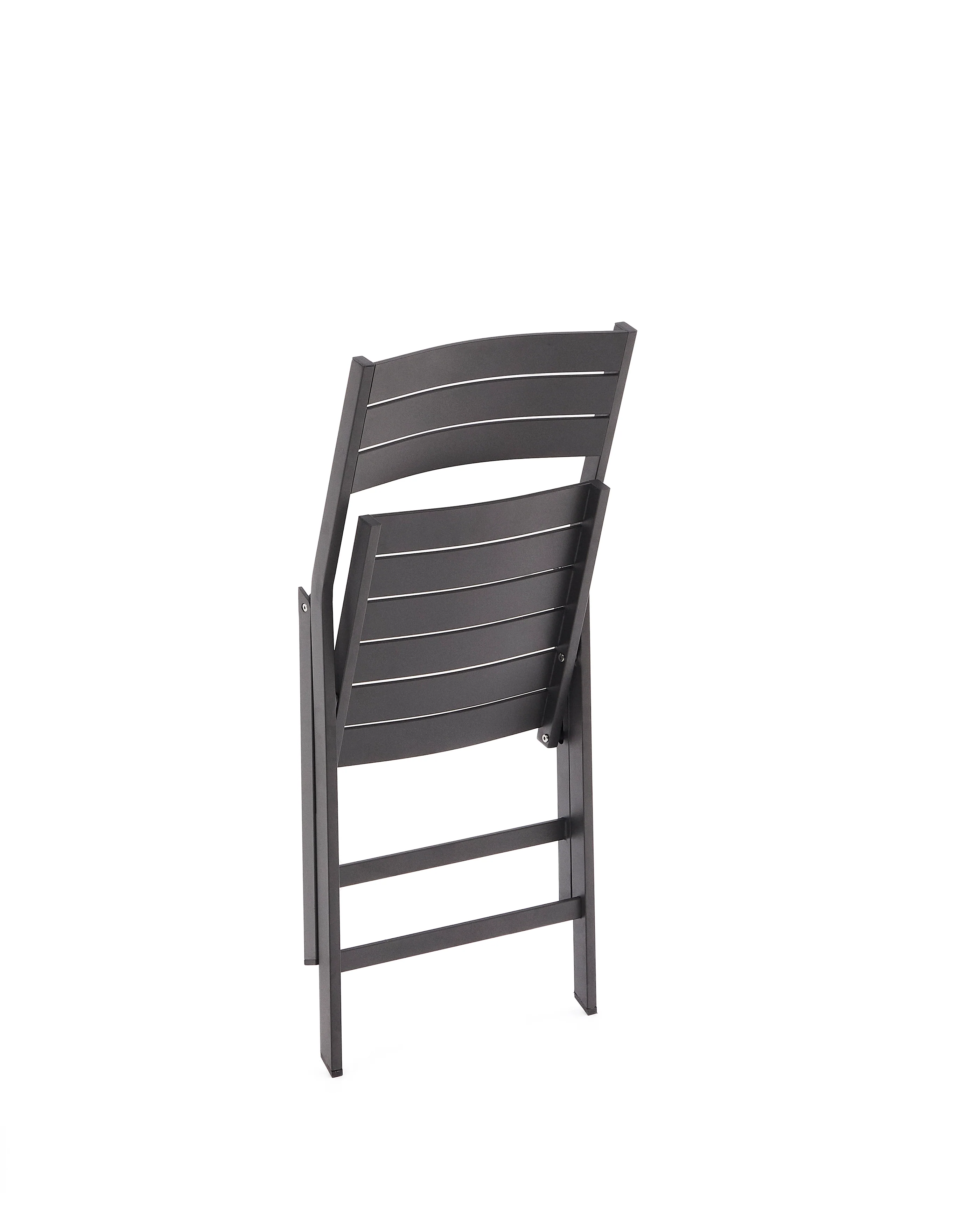 Faltbarer GartenstuhlTorreta aus Aluminium mit dunkelgrauem Finish - Image 8