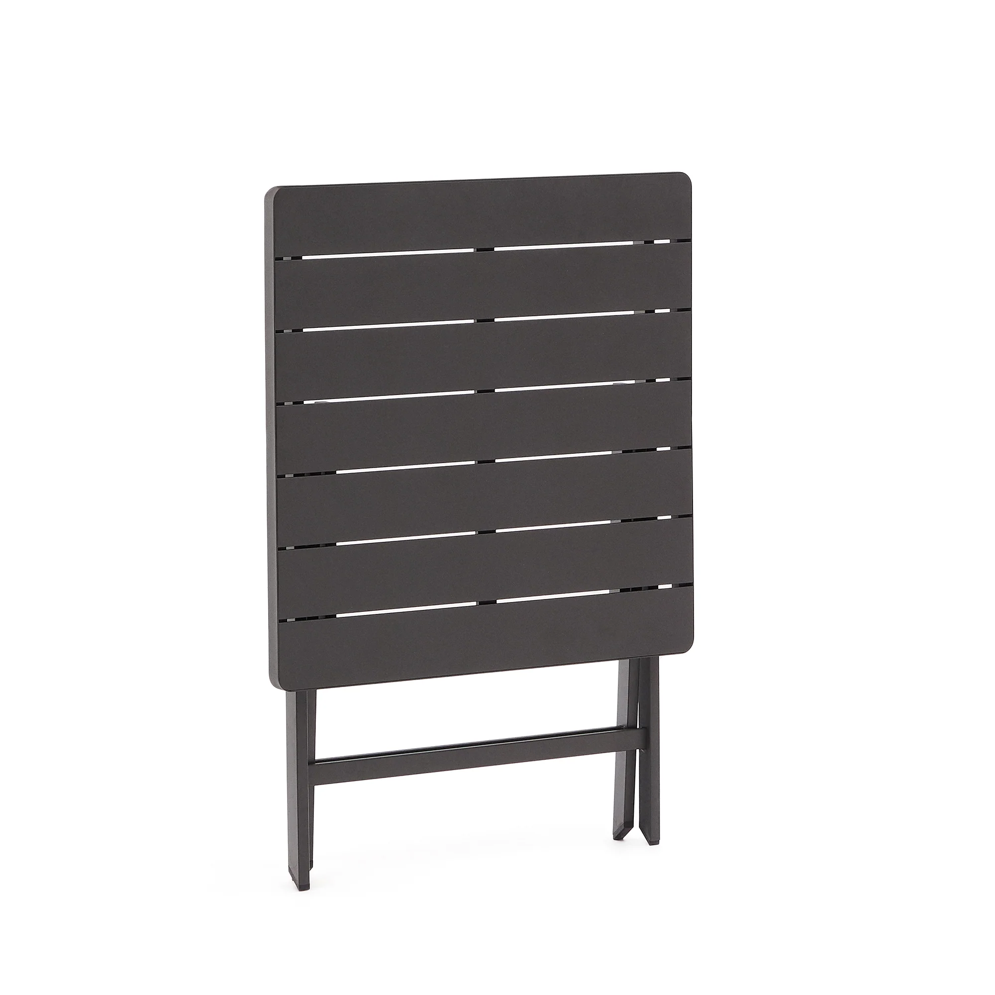 Faltbarer Gartentisch Torreta aus Aluminium mit dunkelgrauem Finish 70 x 70 cm - Image 5
