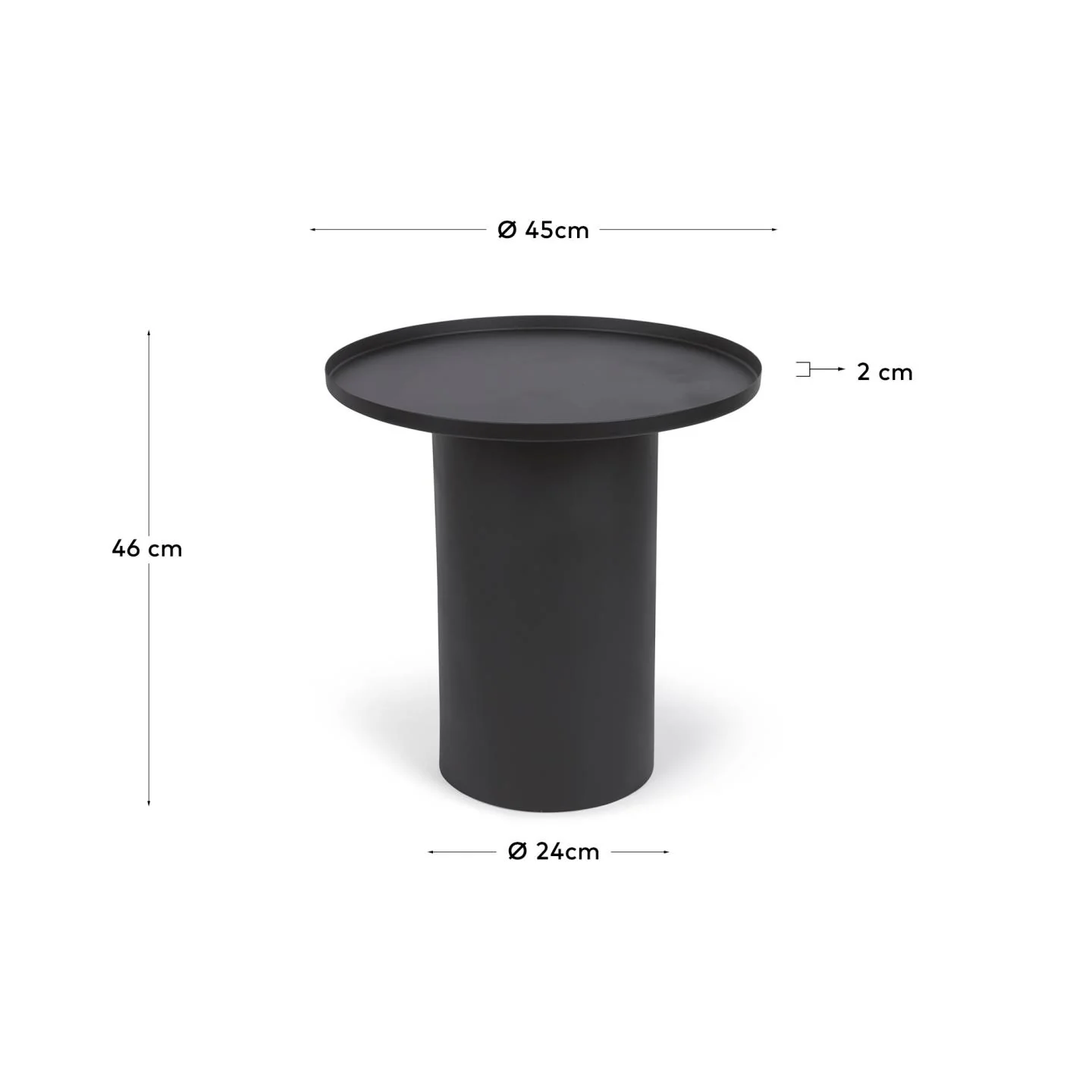 Fleksa runder Beistelltisch schwarz Ø 45 cm - Image 7
