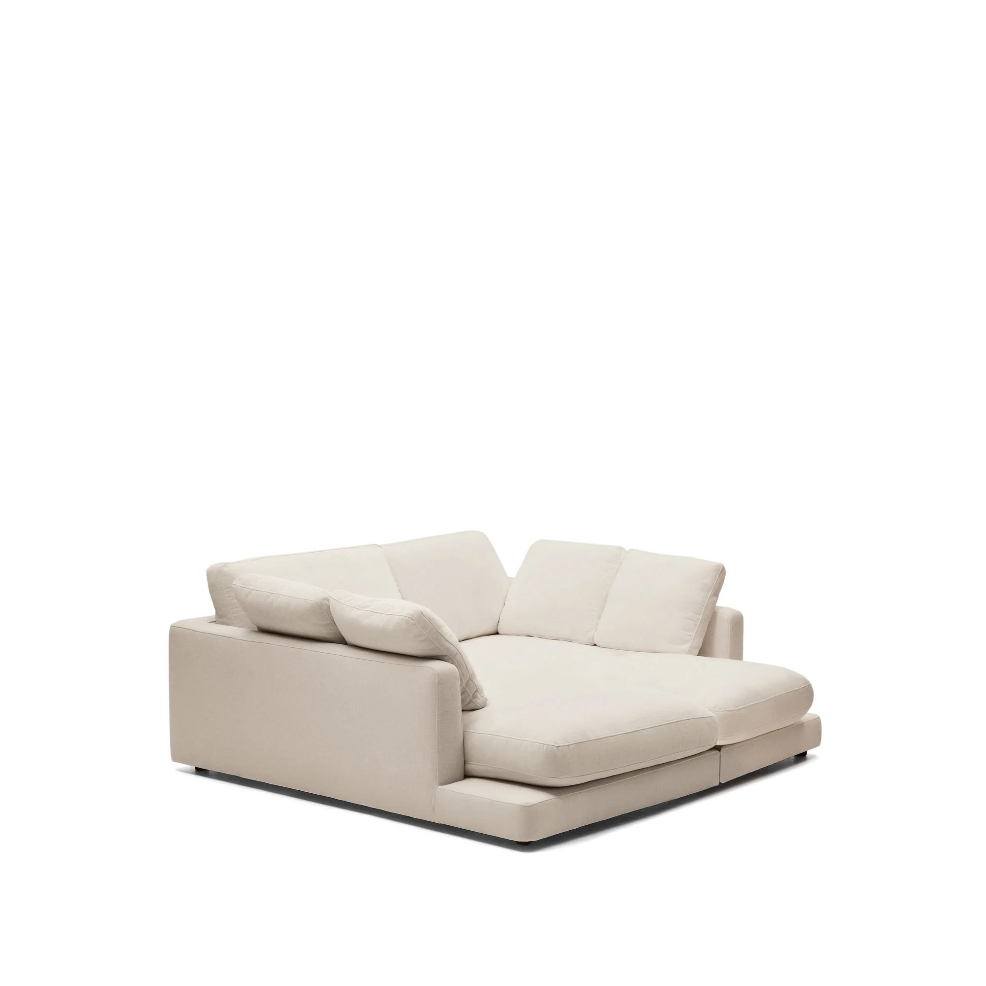 Gala 3-Sitzer Sofa mit doppelter Chaiselongue beige 210 cm