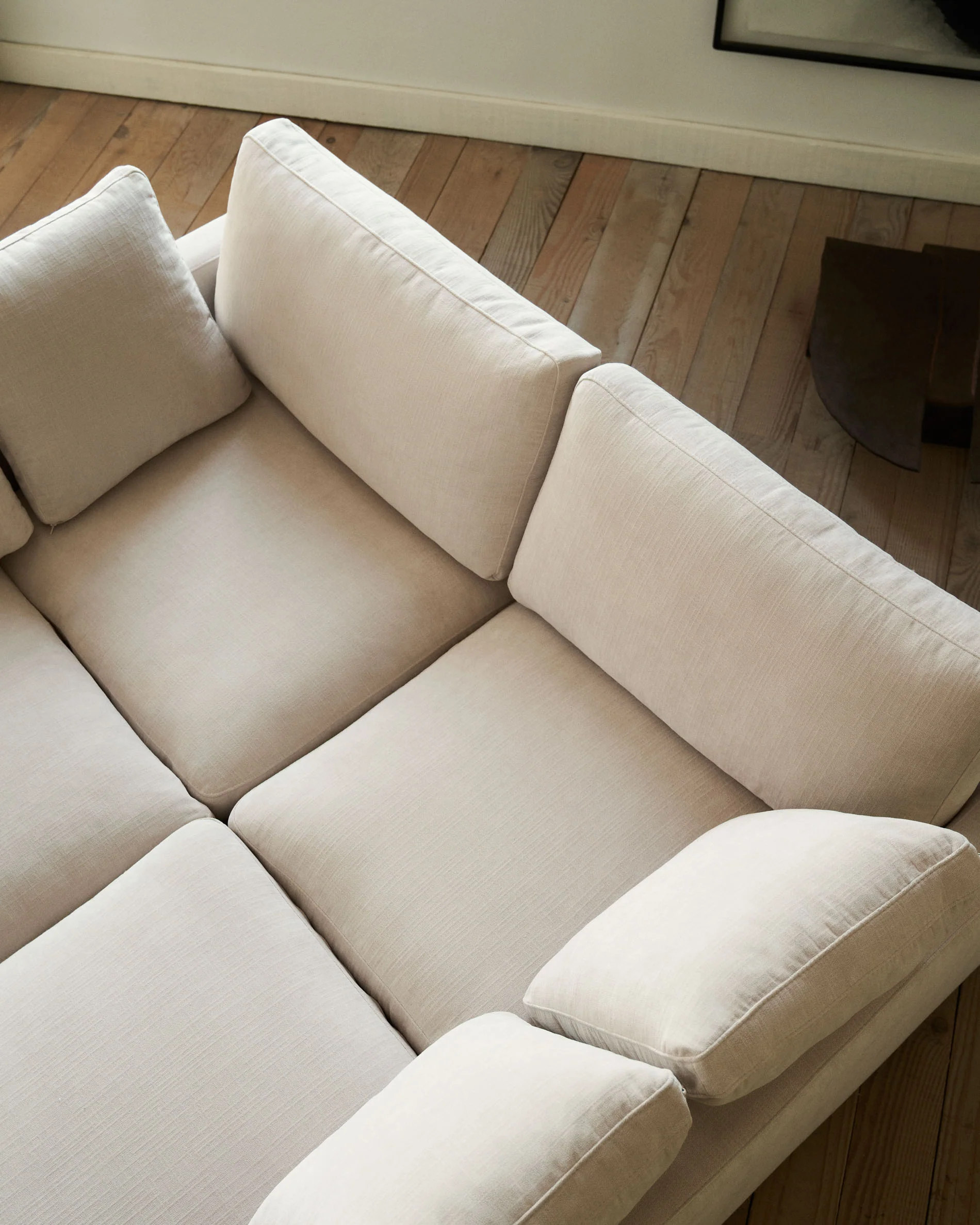 Gala 3-Sitzer Sofa mit doppelter Chaiselongue beige 210 cm - Image 2