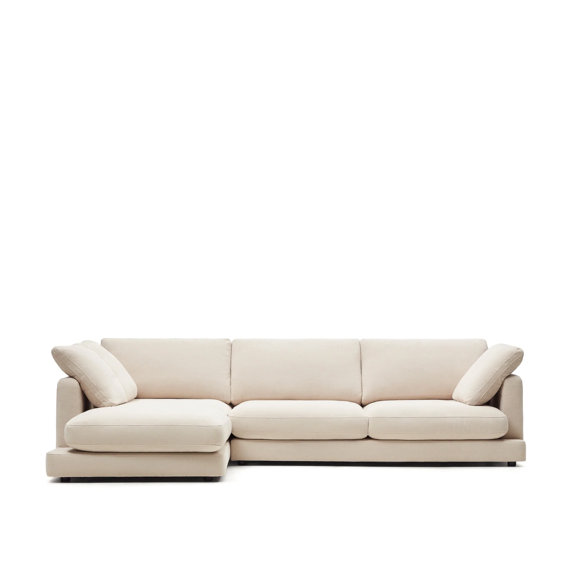 Gala 4-Sitzer-Sofa mit Chaiselongue links beige 300 cm