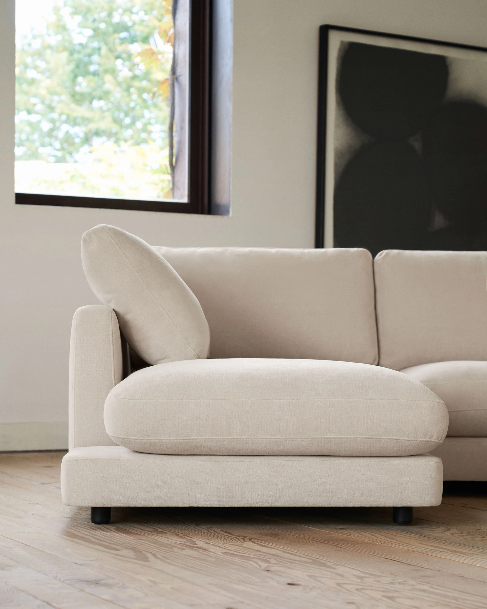 Gala 4-Sitzer-Sofa mit Chaiselongue links beige 300 cm - Image 8