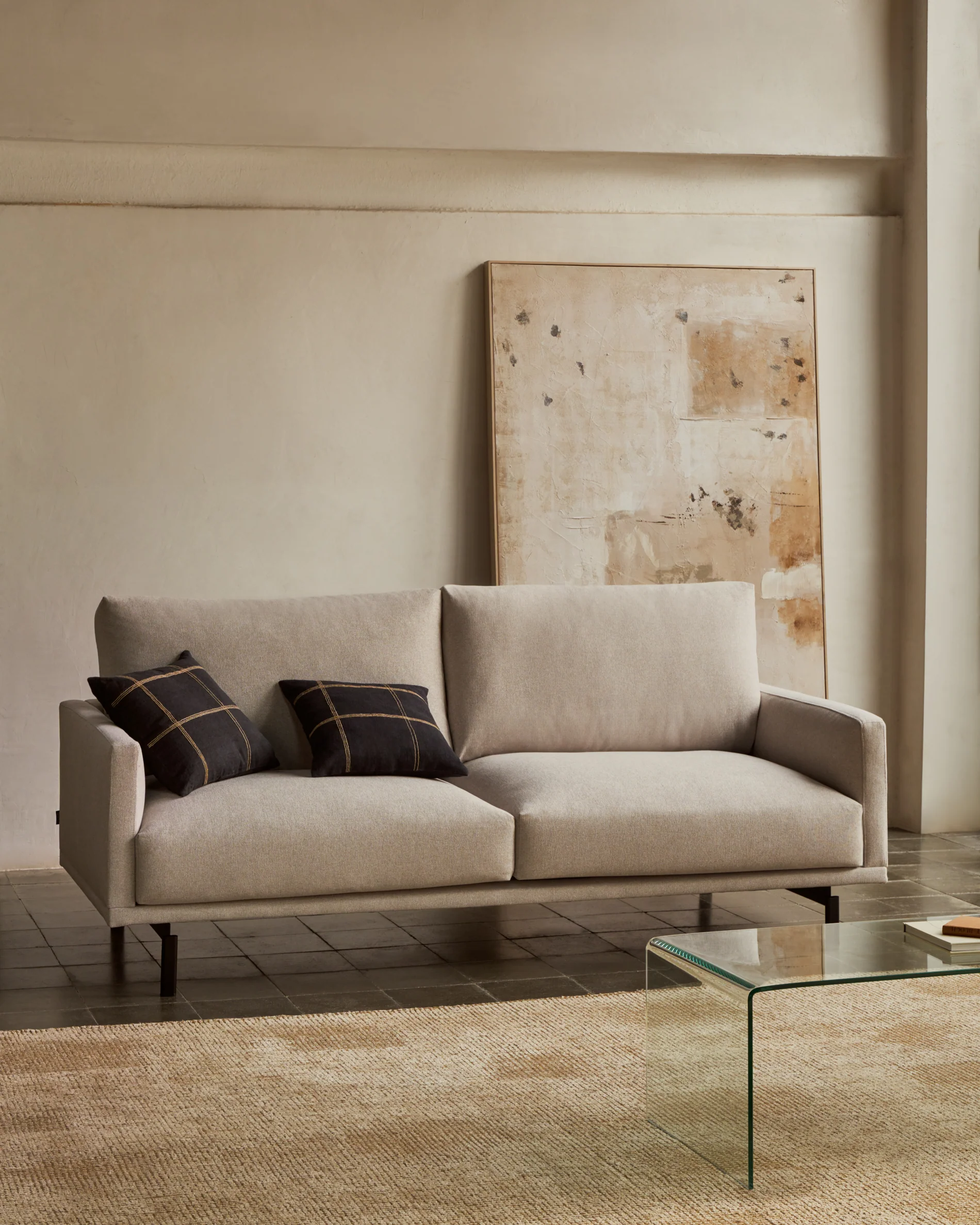 Galene 3-Sitzer Sofa beige 214 cm - Image 5