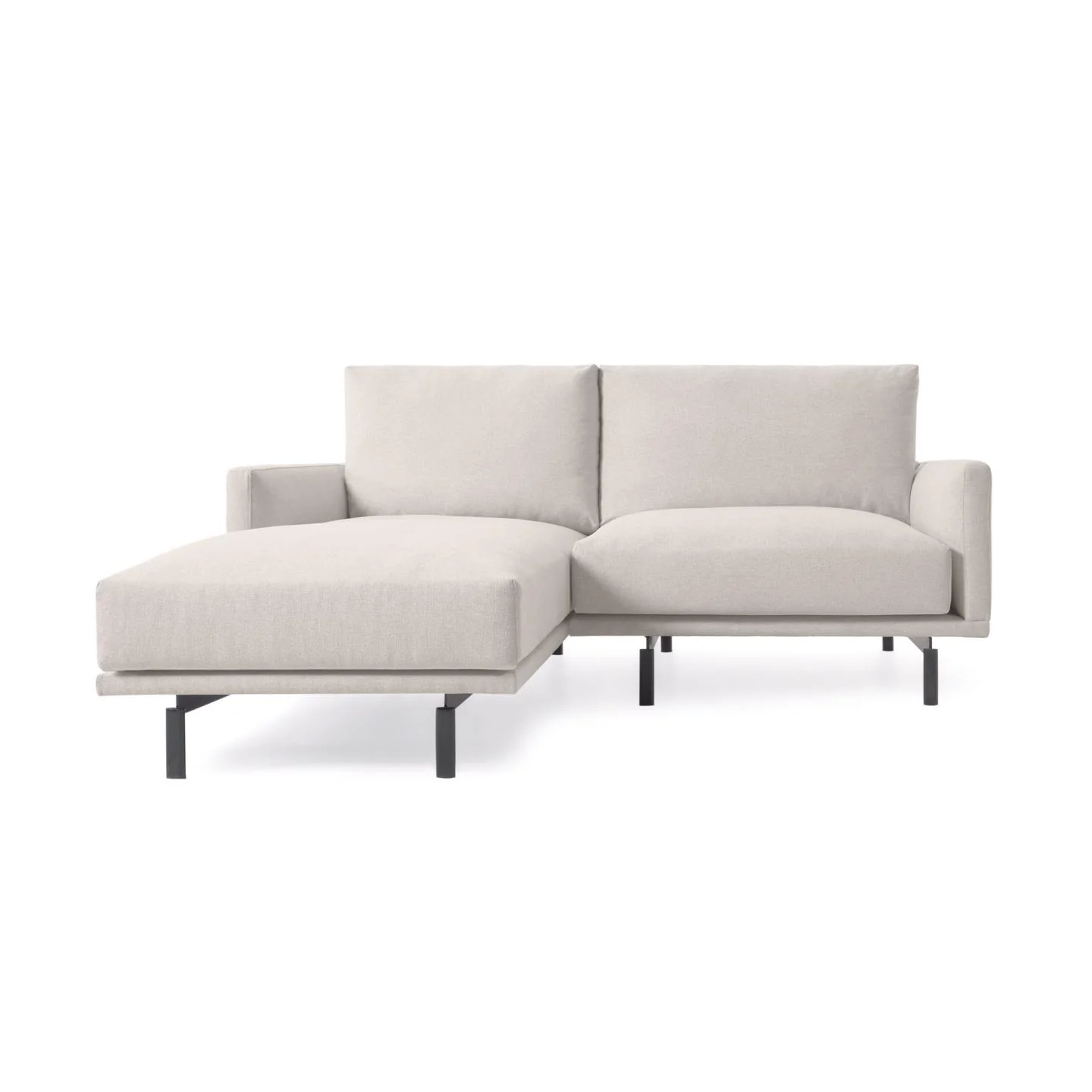 Galene 3-Sitzer Sofa beige mit Chaiselongue links 214 cm