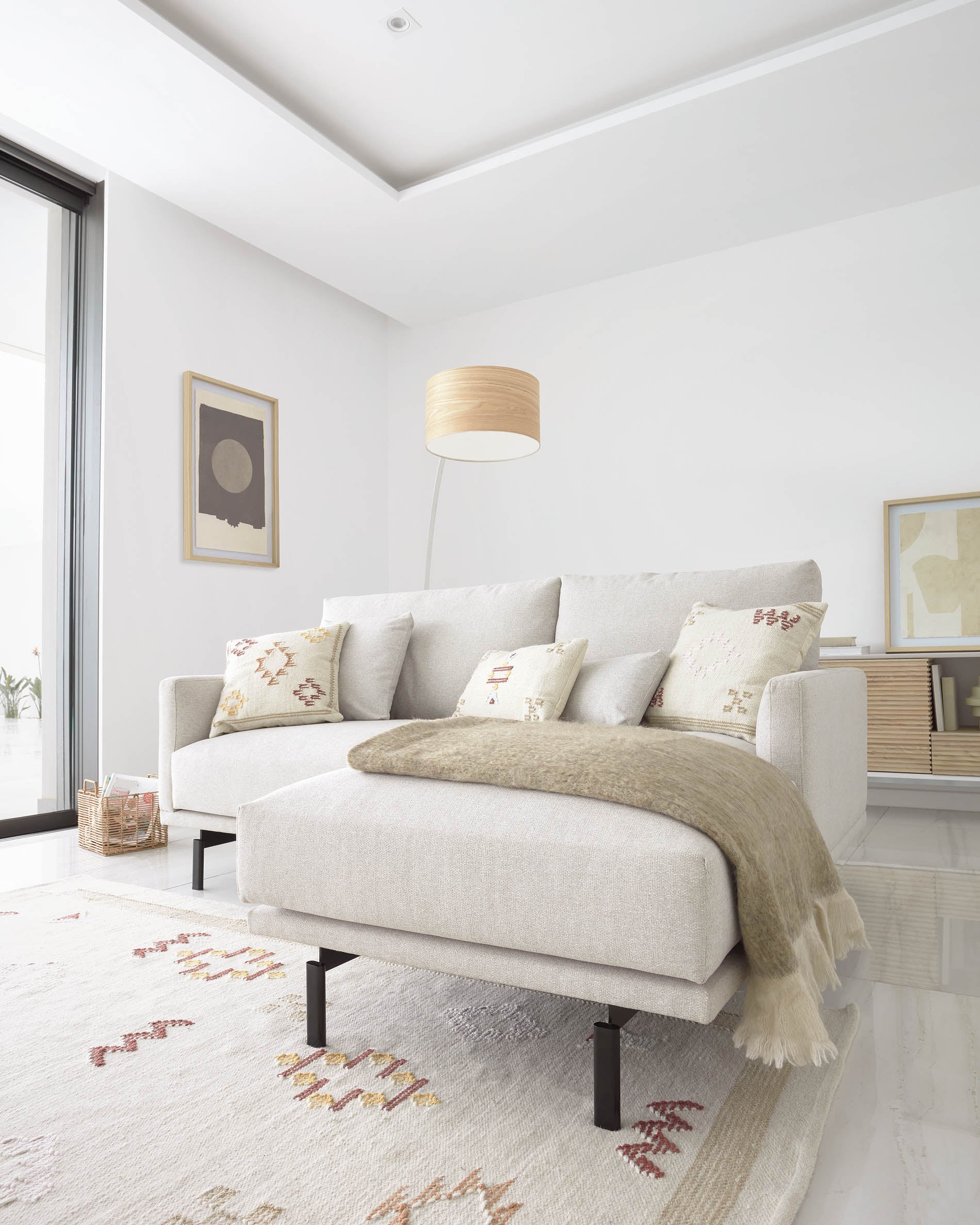 Galene 3-Sitzer Sofa beige mit Chaiselongue rechts 194 cm - Image 4